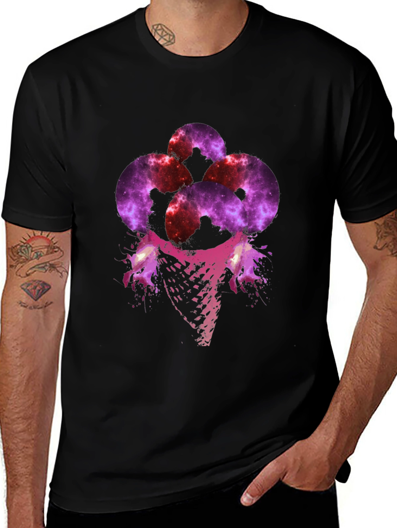Galaxy Circles Graphic Tee - Unique Design T-Shirt