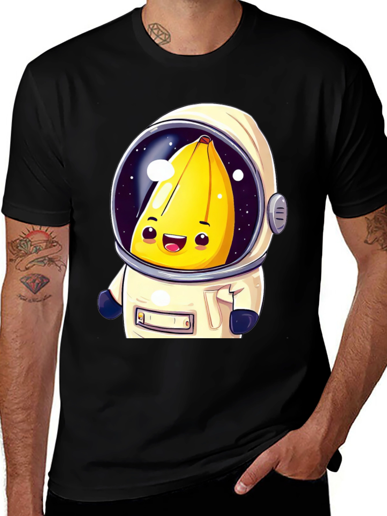 Banana Astronaut Graphic T-Shirt