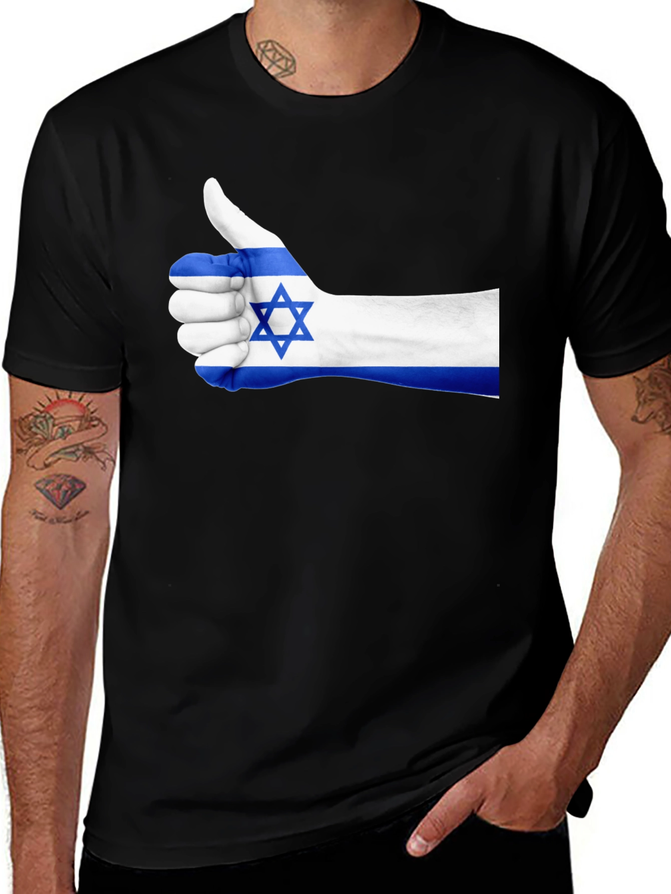 Variant 20 of Israel Flag Thumbs Up Graphic T-Shirt