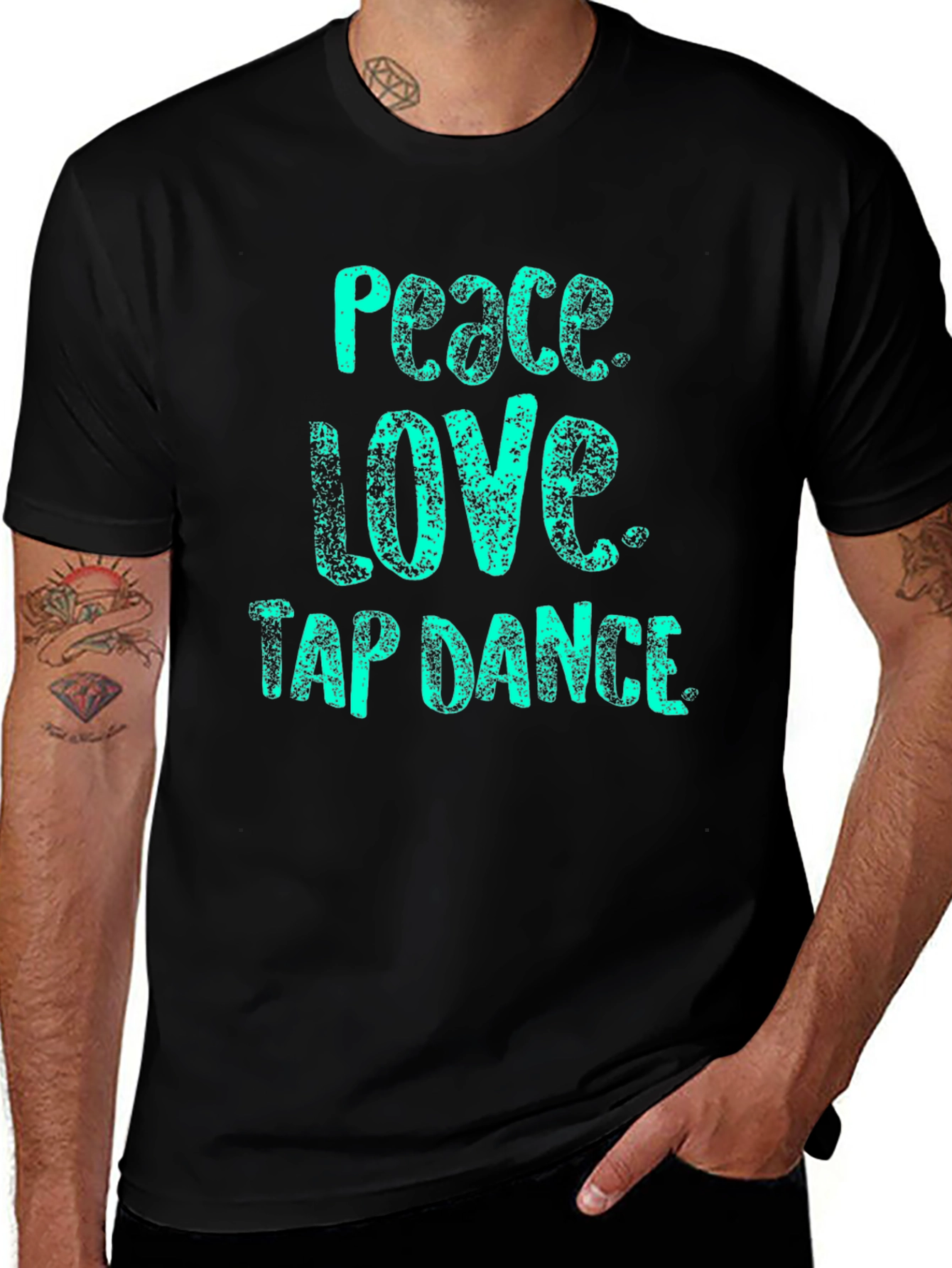 Peace Love Tap Dance Black T-Shirt