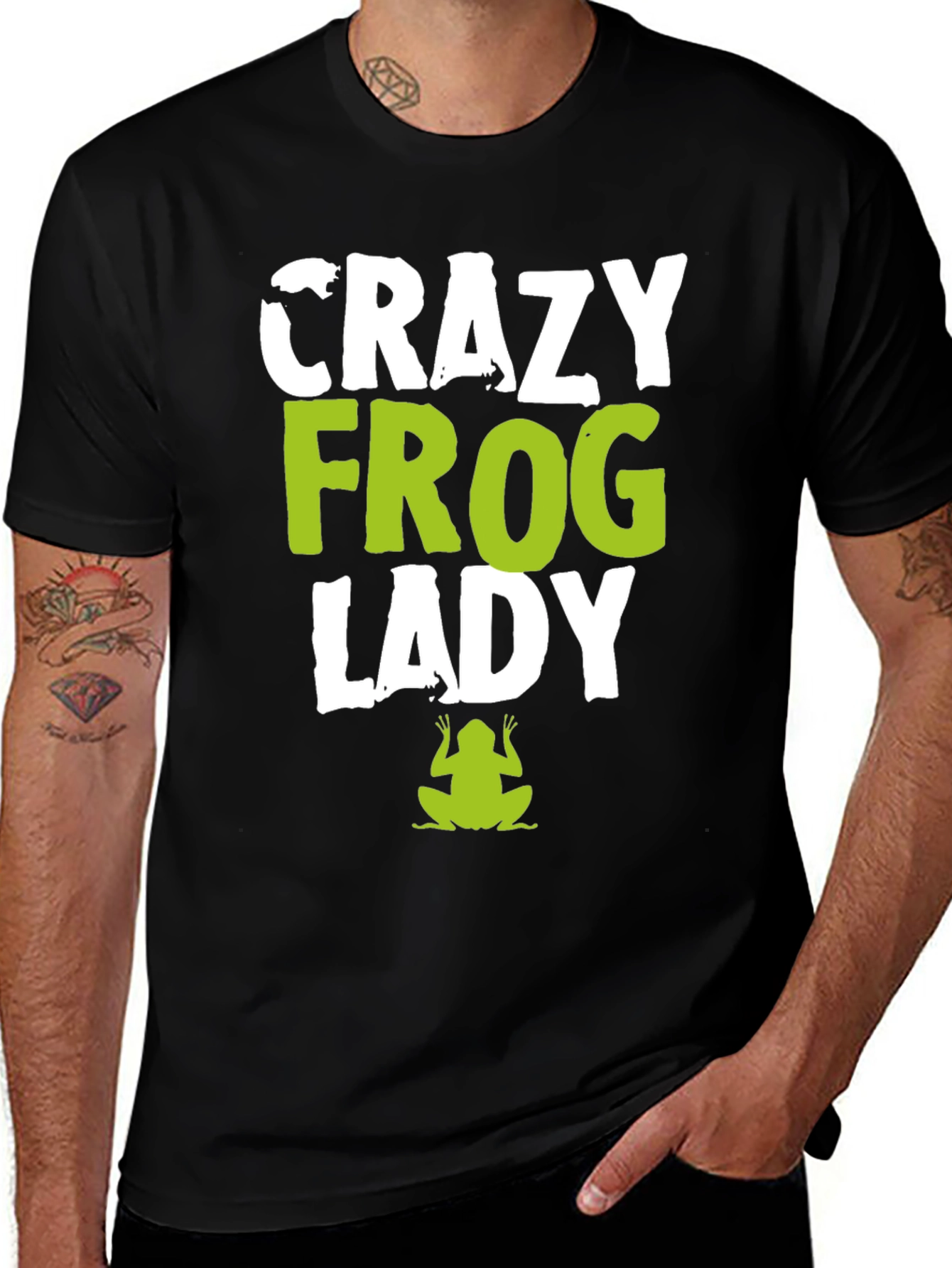 Variant 24 of Crazy Frog Lady T-Shirt - Fun Graphic Tee for Women