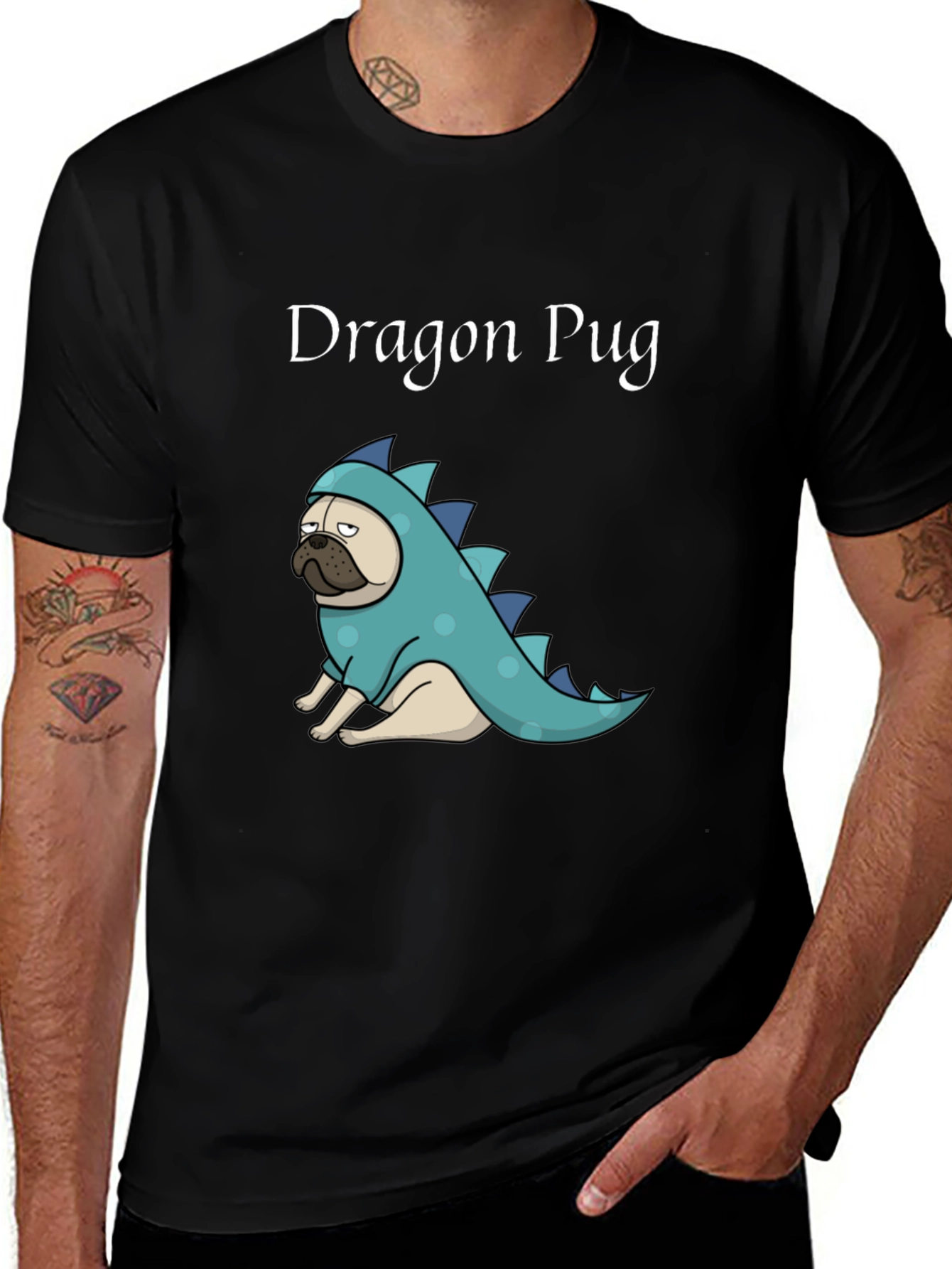 Variant 16 of Dragon Pug T-Shirt