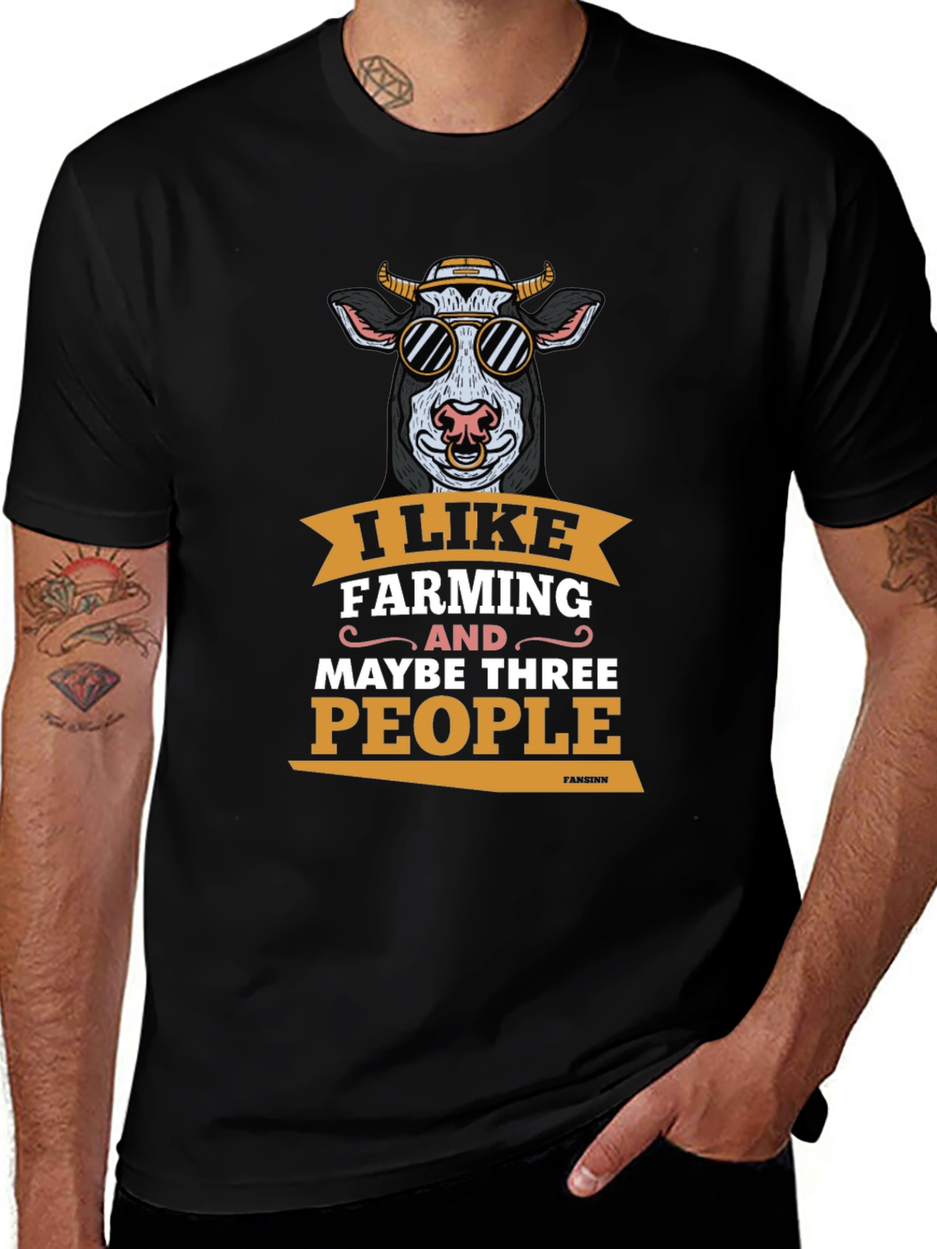 Variant 18 of I Like Farming and Maybe Three People Graphic Tee