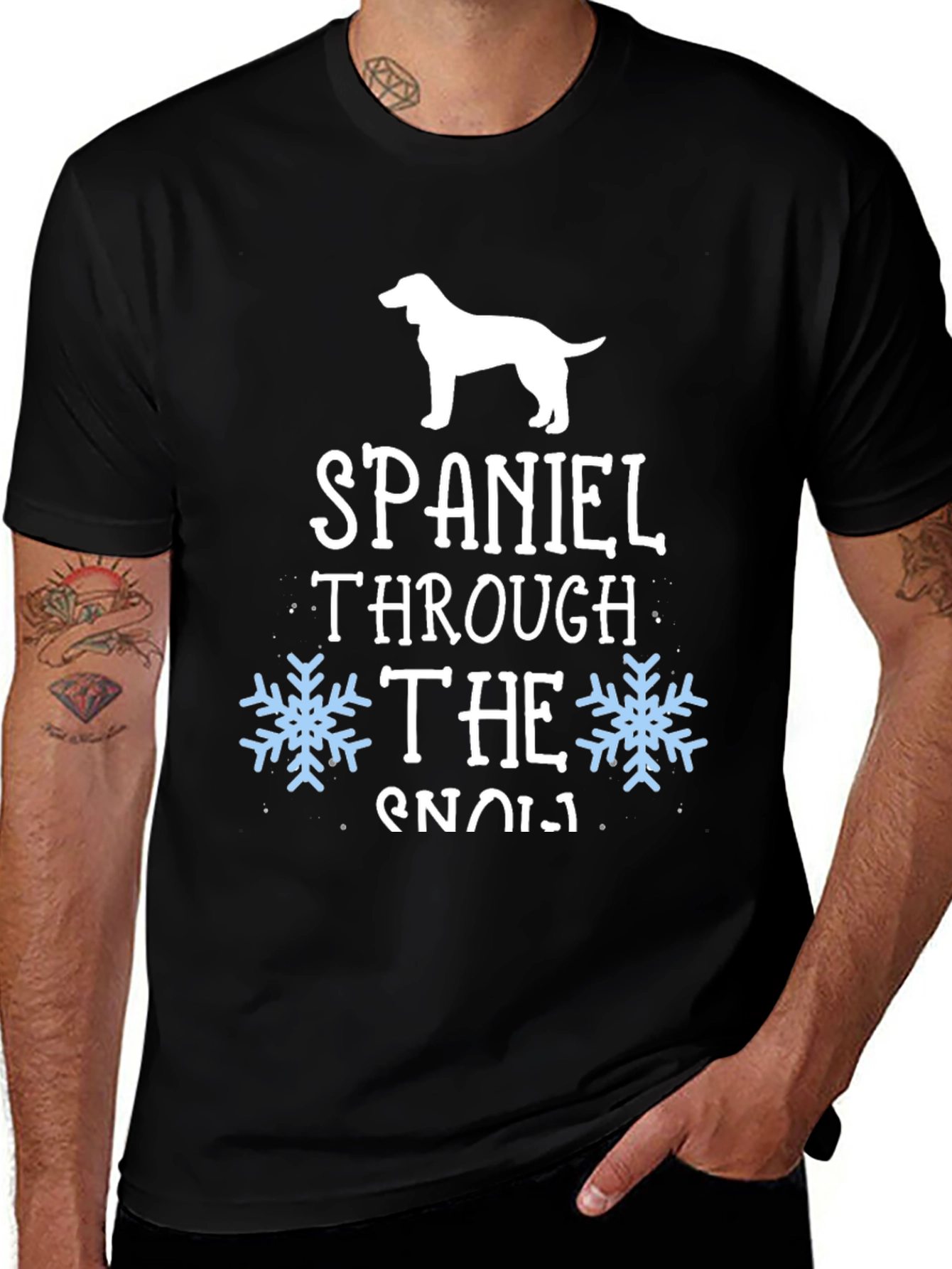 Variant 3 of Spaniel Through the Snow T-Shirt