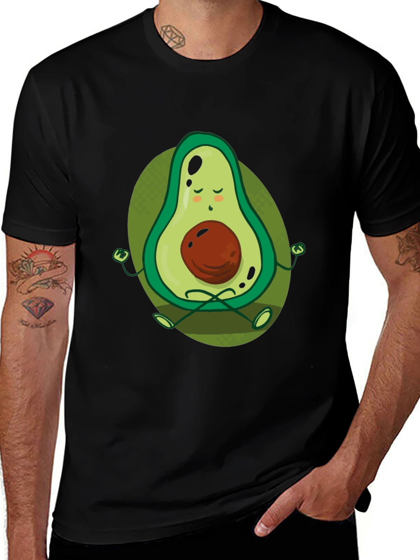 Variant 21 of Zen Avocado Meditation T-Shirt - Relaxed Fit