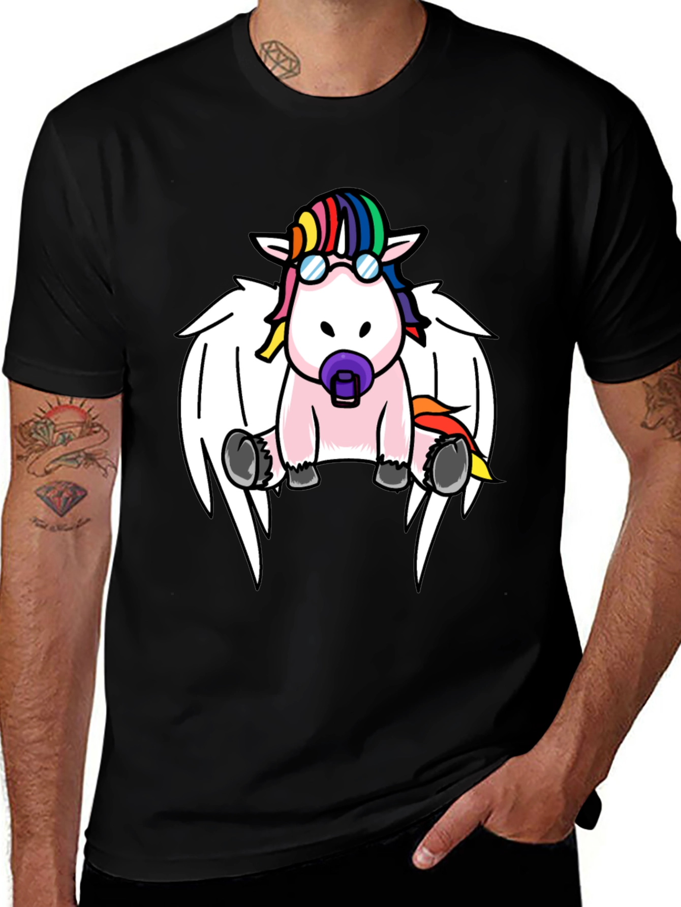 Variant 26 of Unicorn Angel T-Shirt - Whimsical Graphic Tee