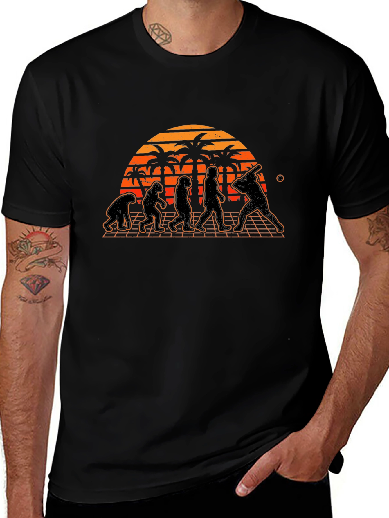 Variant 4 of Evolution of Baseball T-Shirt