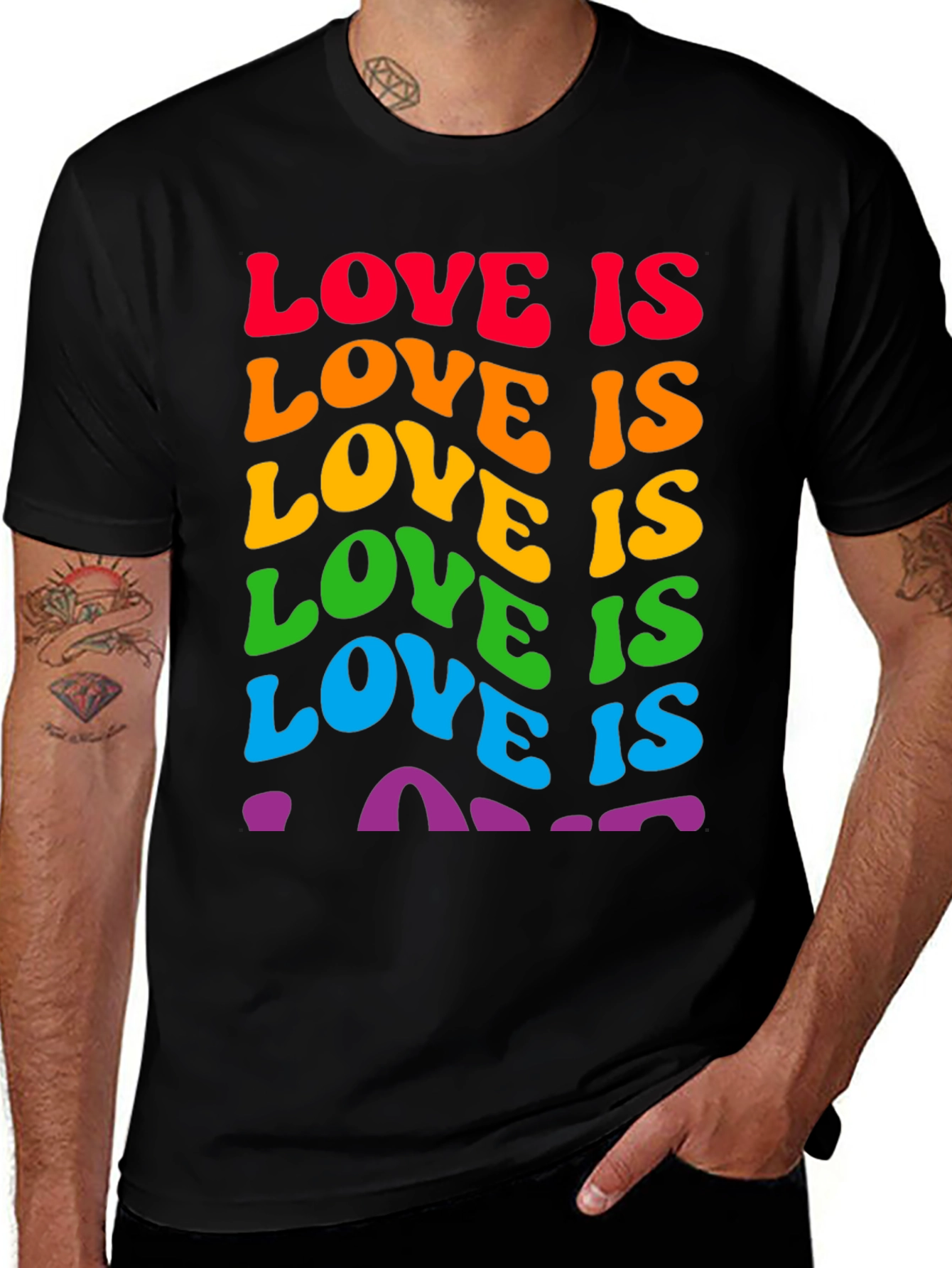 Variant 8 of Love Is Love Rainbow Pride T-Shirt