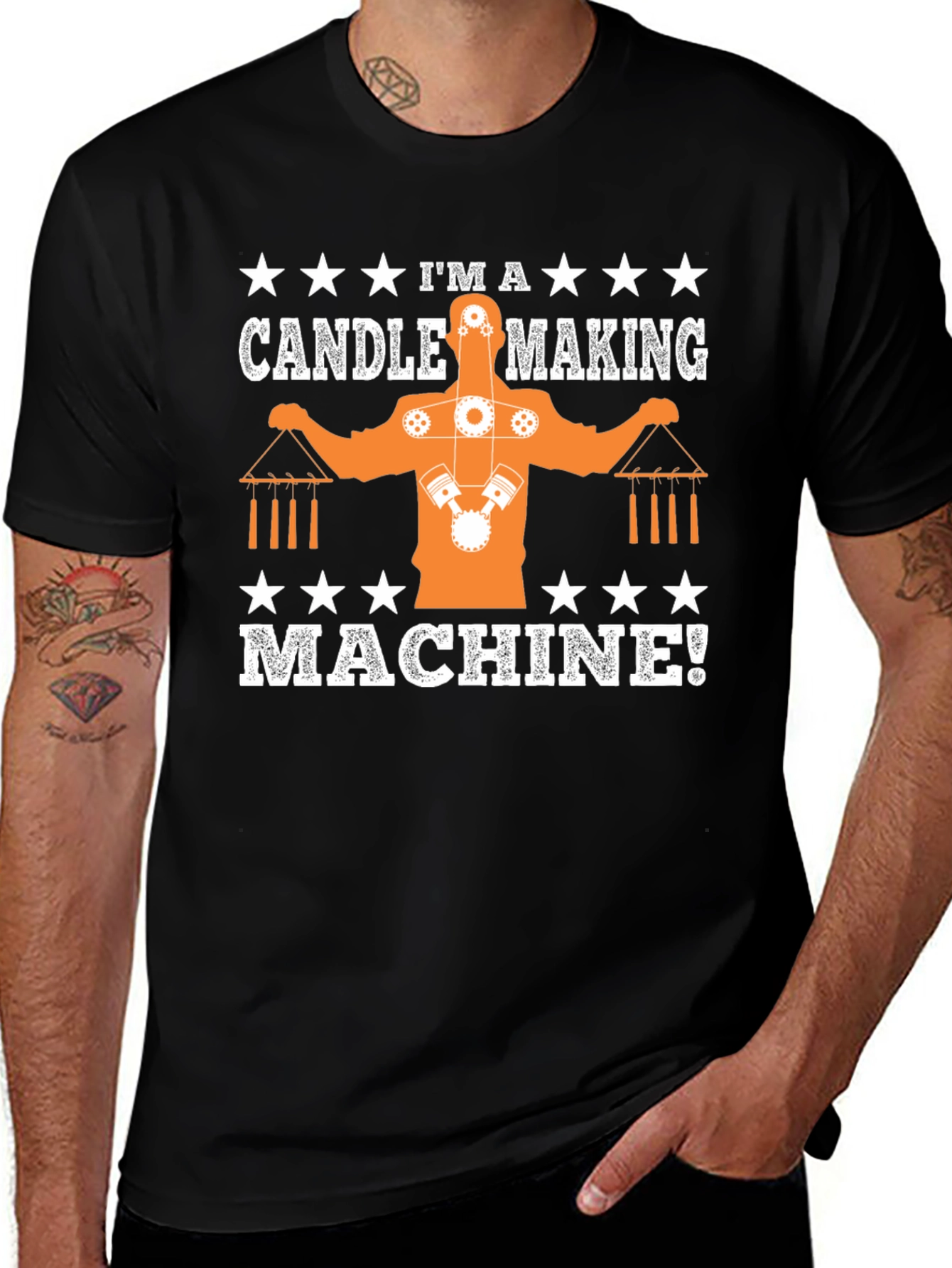 Variant 7 of Candle Making Machine Graphic T-Shirt