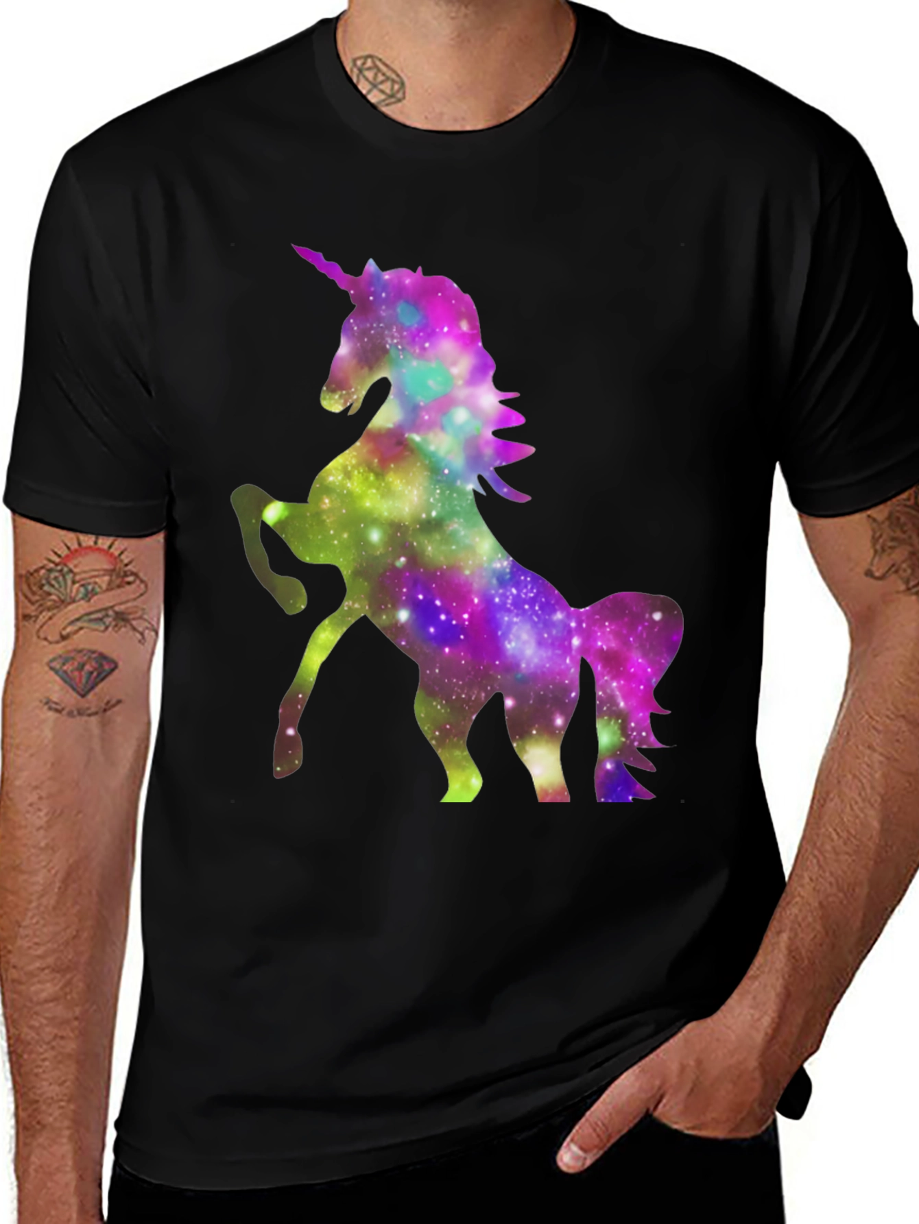 Variant 22 of Unicorn Galaxy Print T-Shirt - Stylish Men's Tee