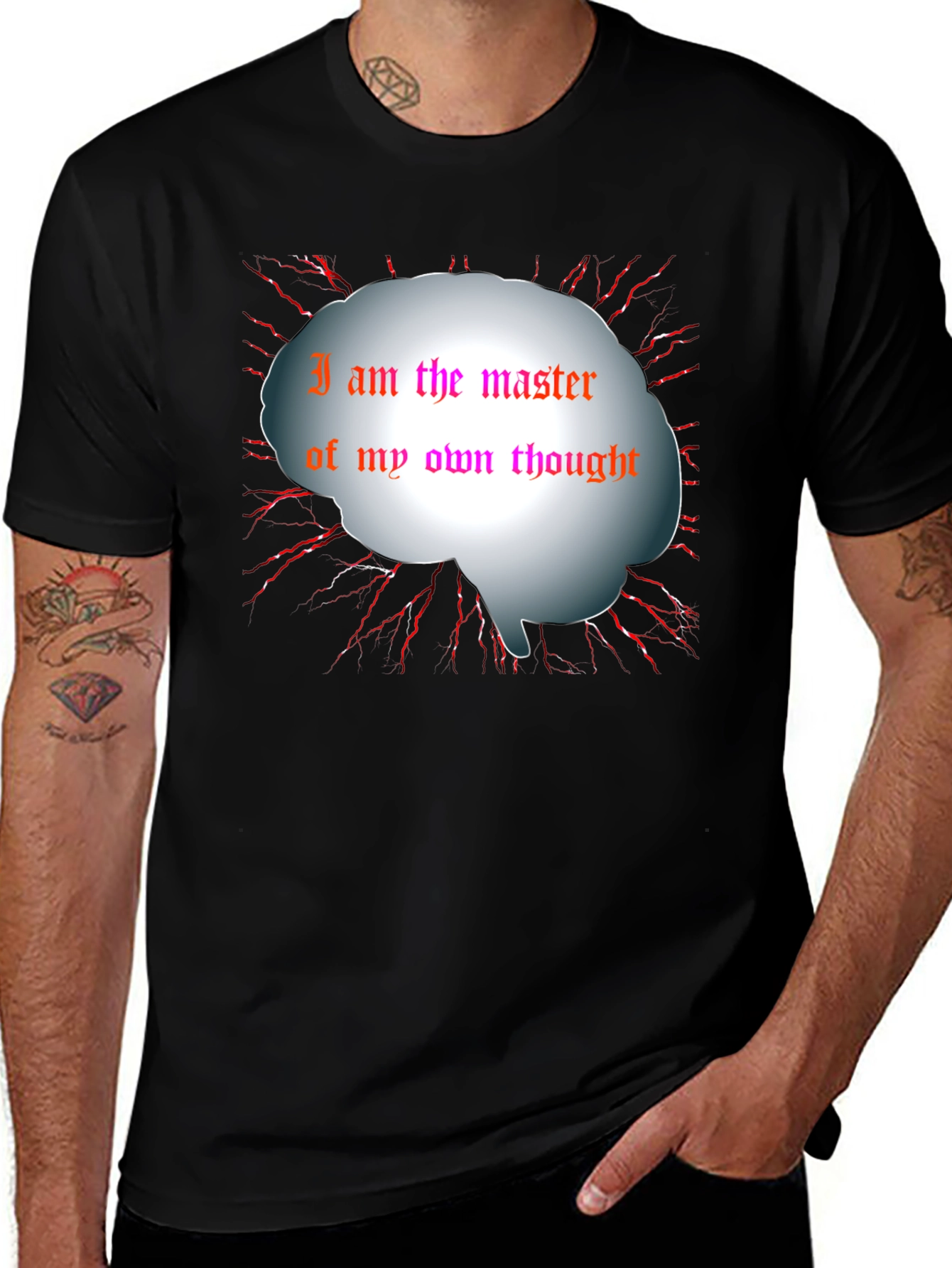 Variant 29 of Master of My Own Thought Brain Graphic T-Shirt
