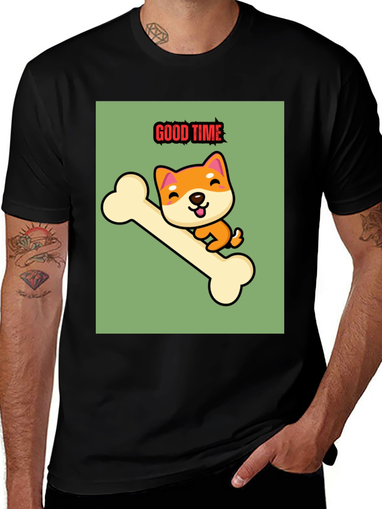 Variant 12 of Good Time Dog Bone Graphic Tee
