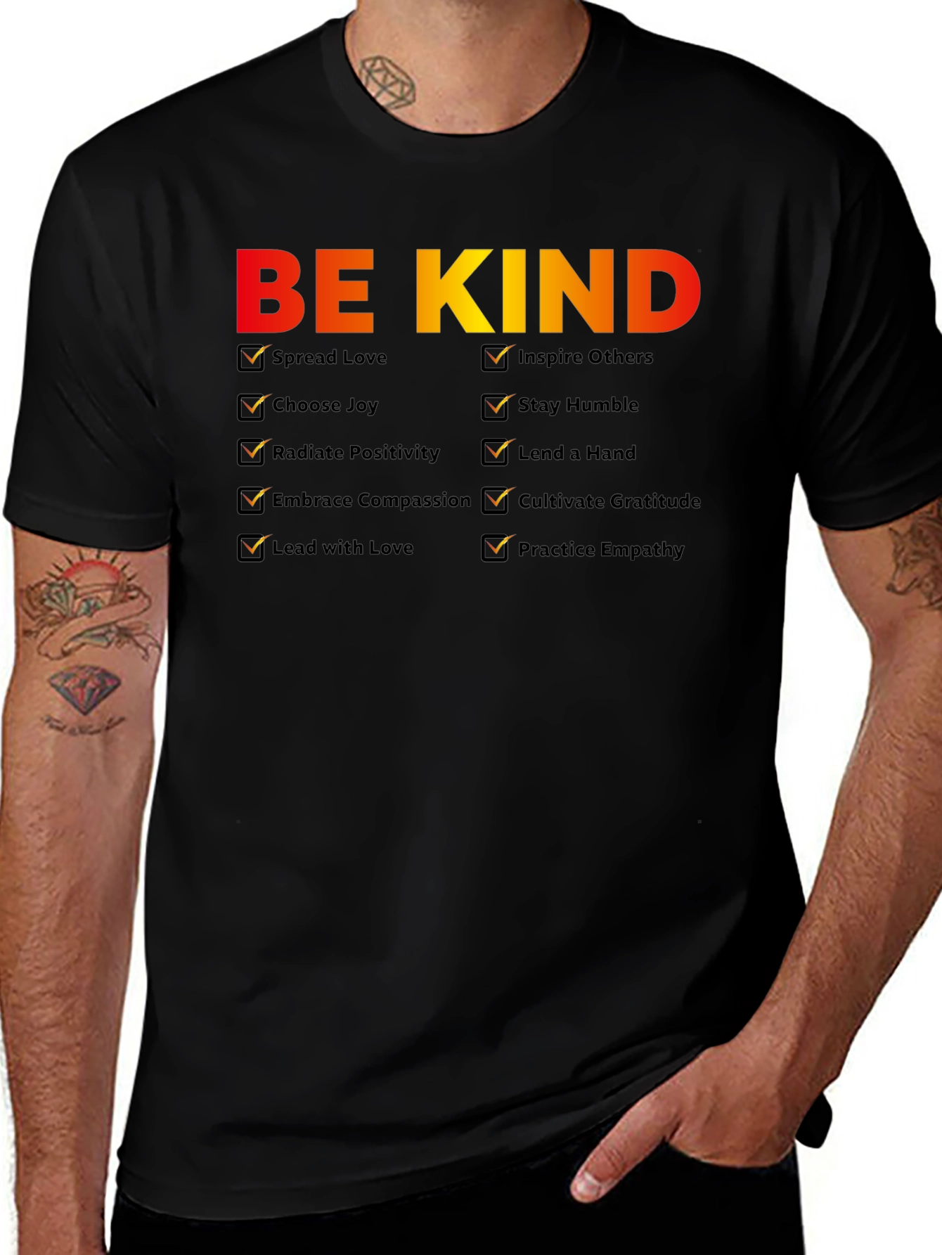 Variant 17 of Be Kind Graphic Tee - Spread Love, Choose Joy