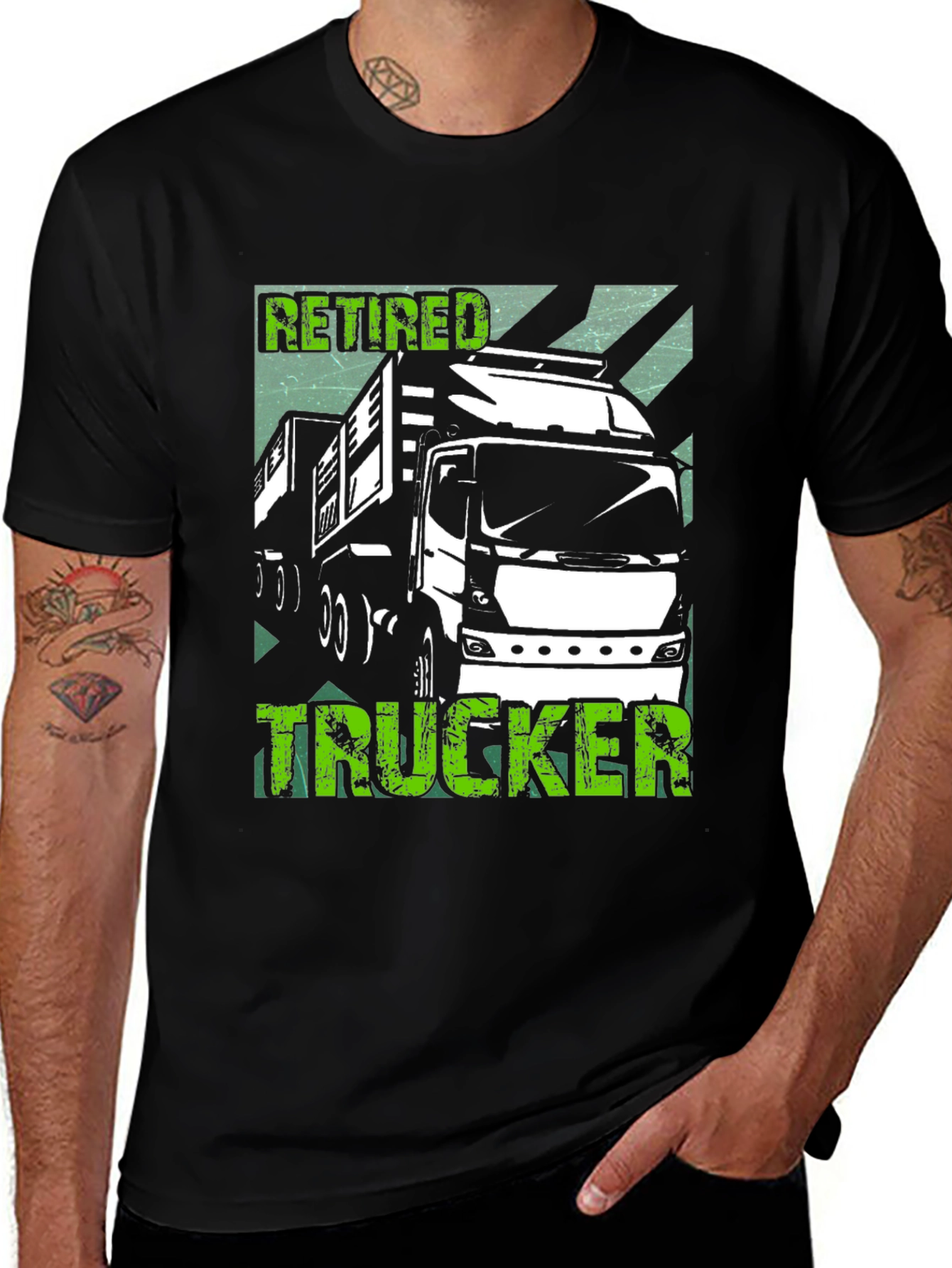 Variant 22 of Retired Trucker Graphic T-Shirt