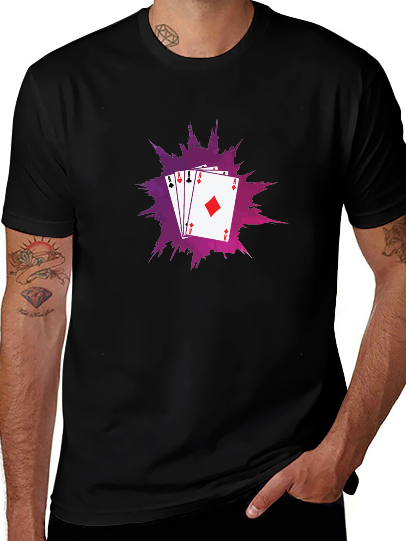 Variant 29 of Ace Up Your Sleeve Tee - Gambling T-Shirt