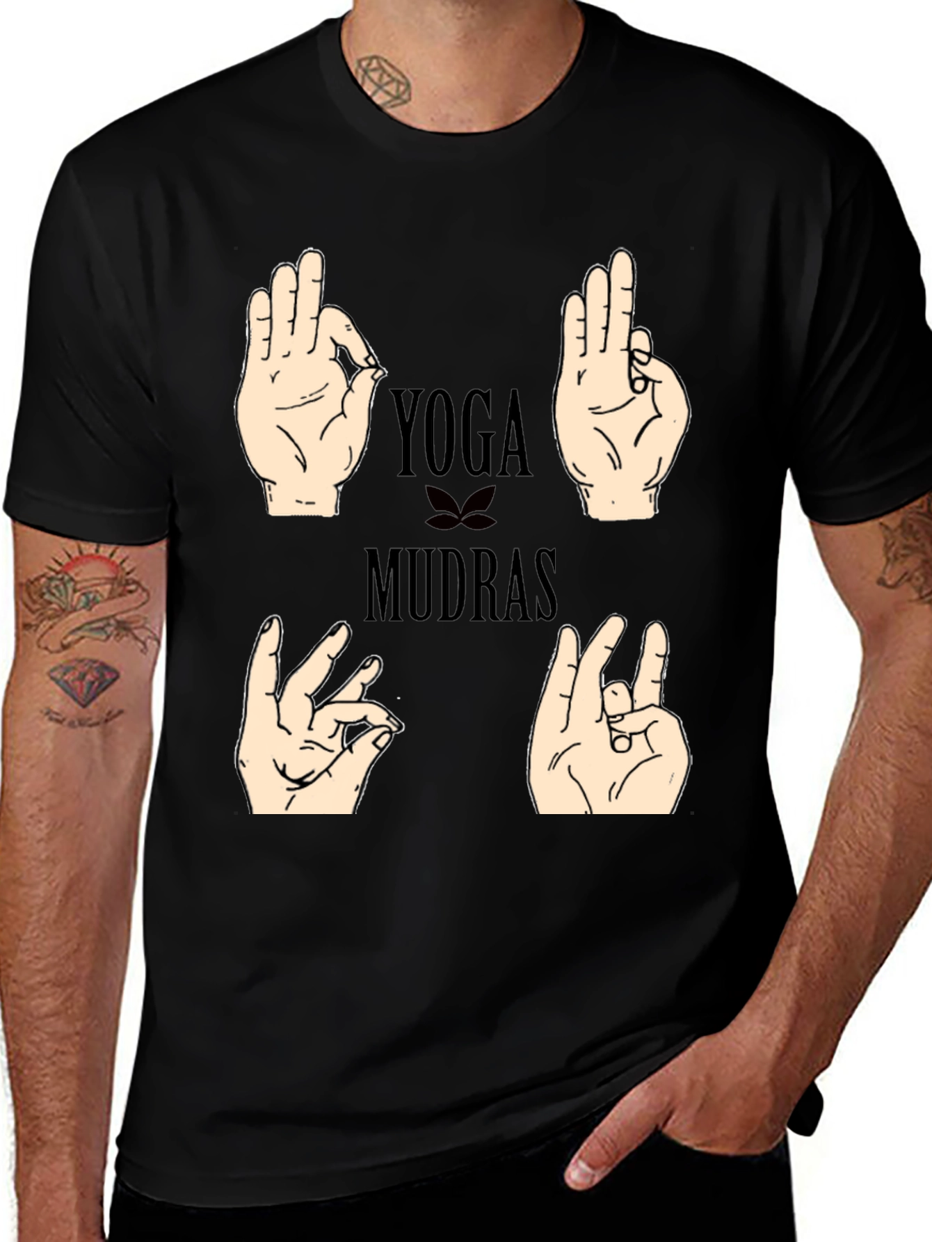 Variant 23 of Yoga Mudras Graphic Tee