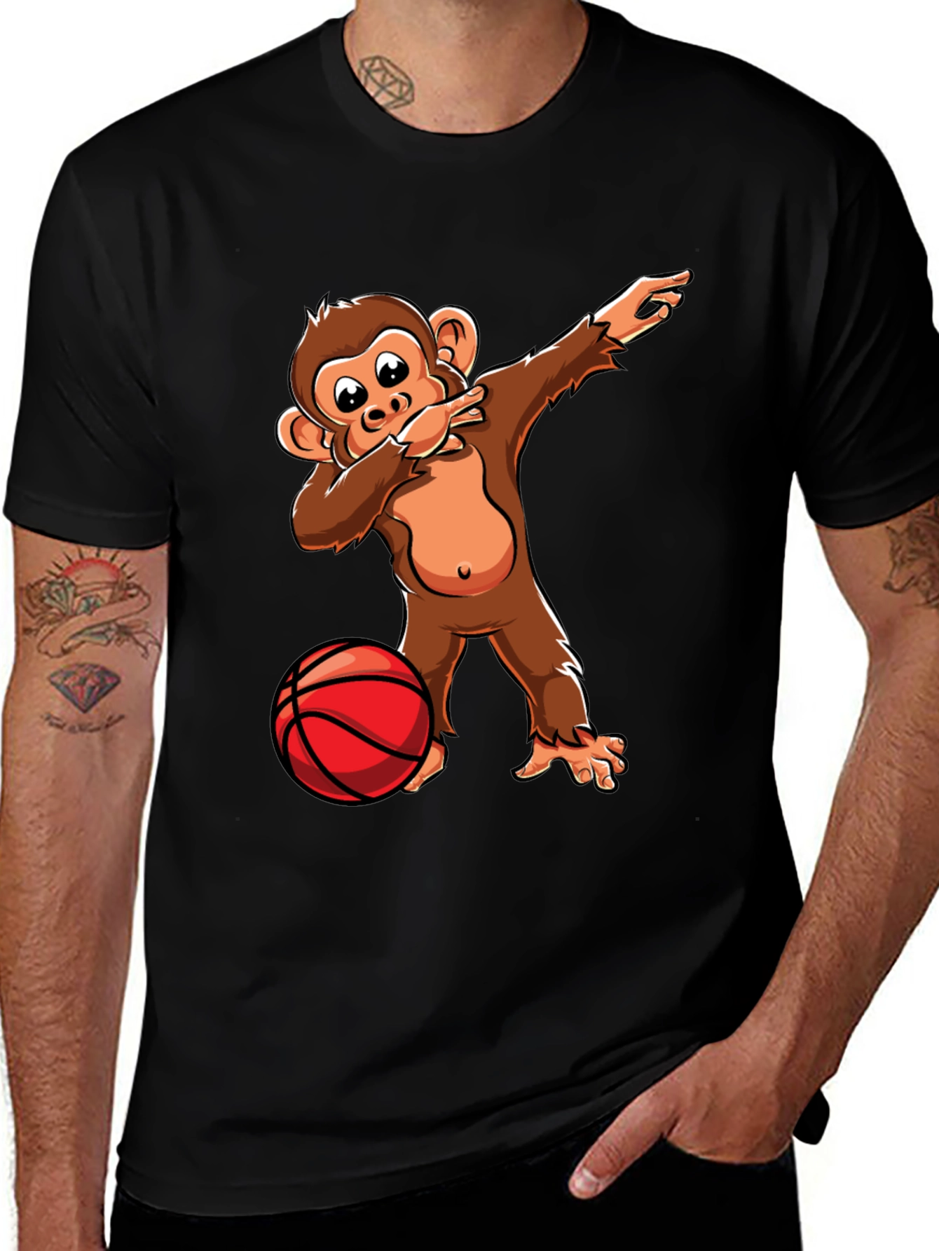 Variant 24 of Dabbing Monkey Basketball T-Shirt