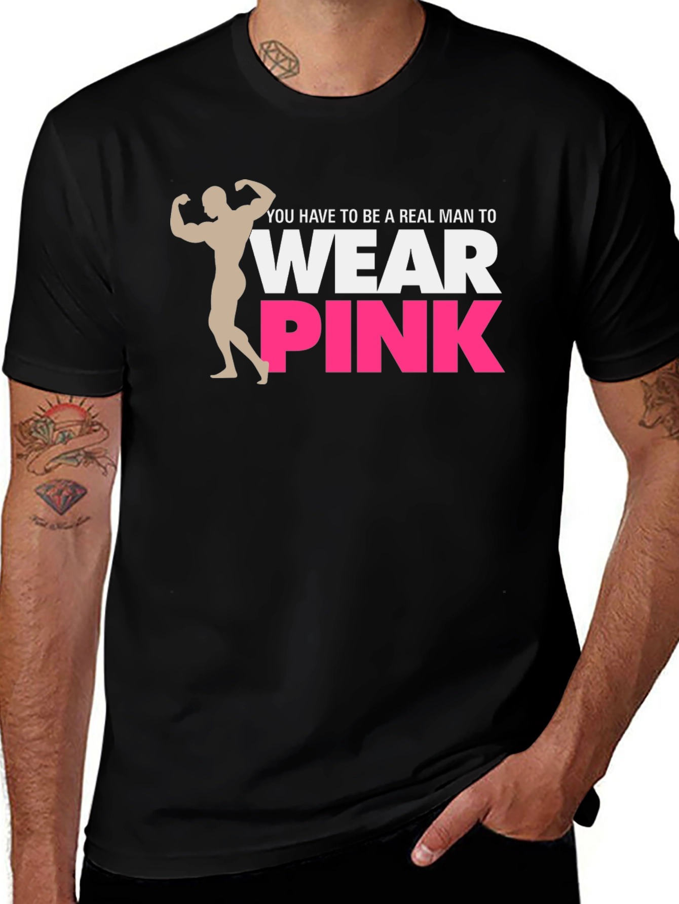 Variant 5 of Real Man Wear Pink Graphic Tee