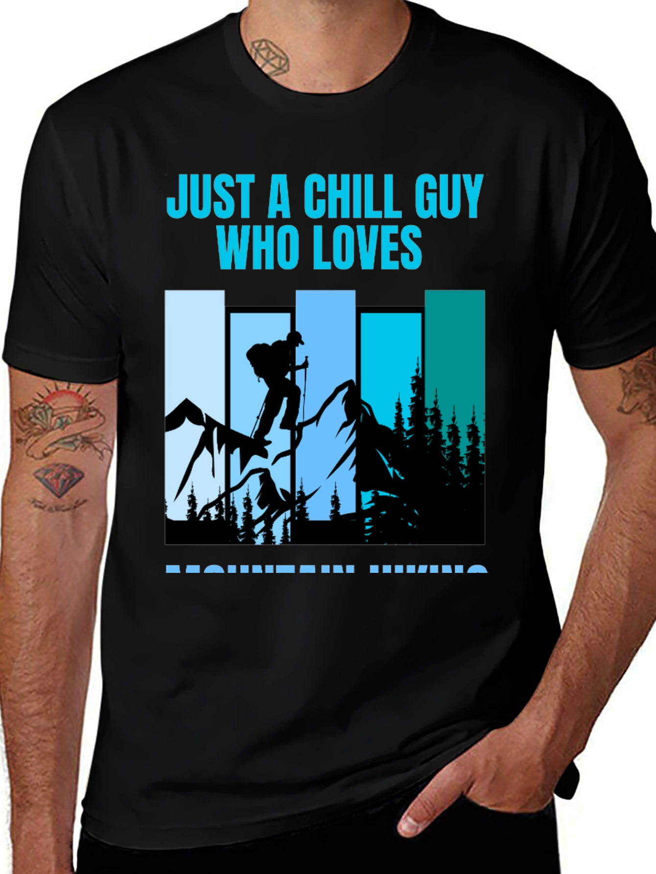 Chill Guy Mountain Hiking Graphic Tee