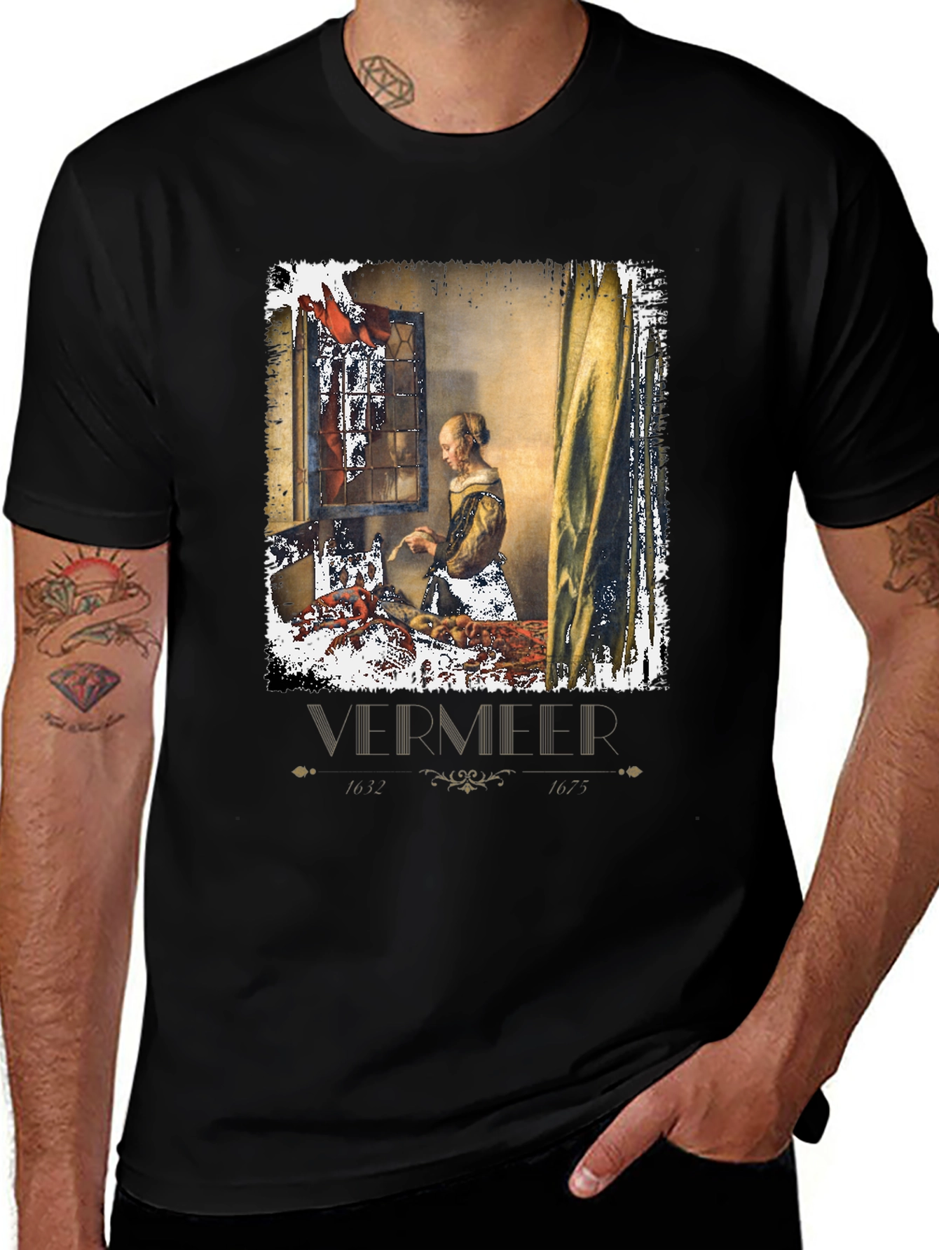 Variant 8 of Vermeer Art T-Shirt: Classic Painting Tee