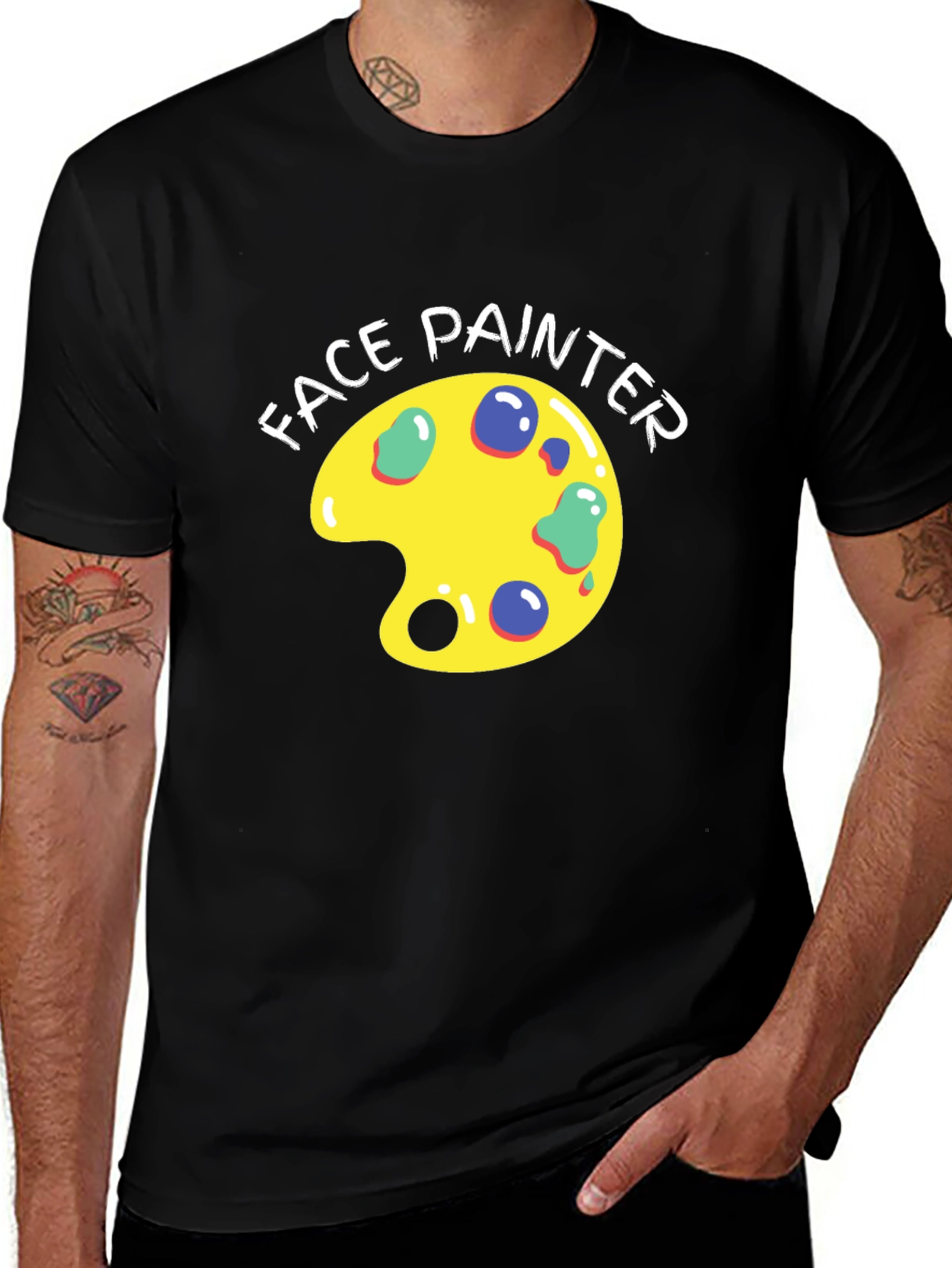 Face Painter T-Shirt - Artistic Palette Design
