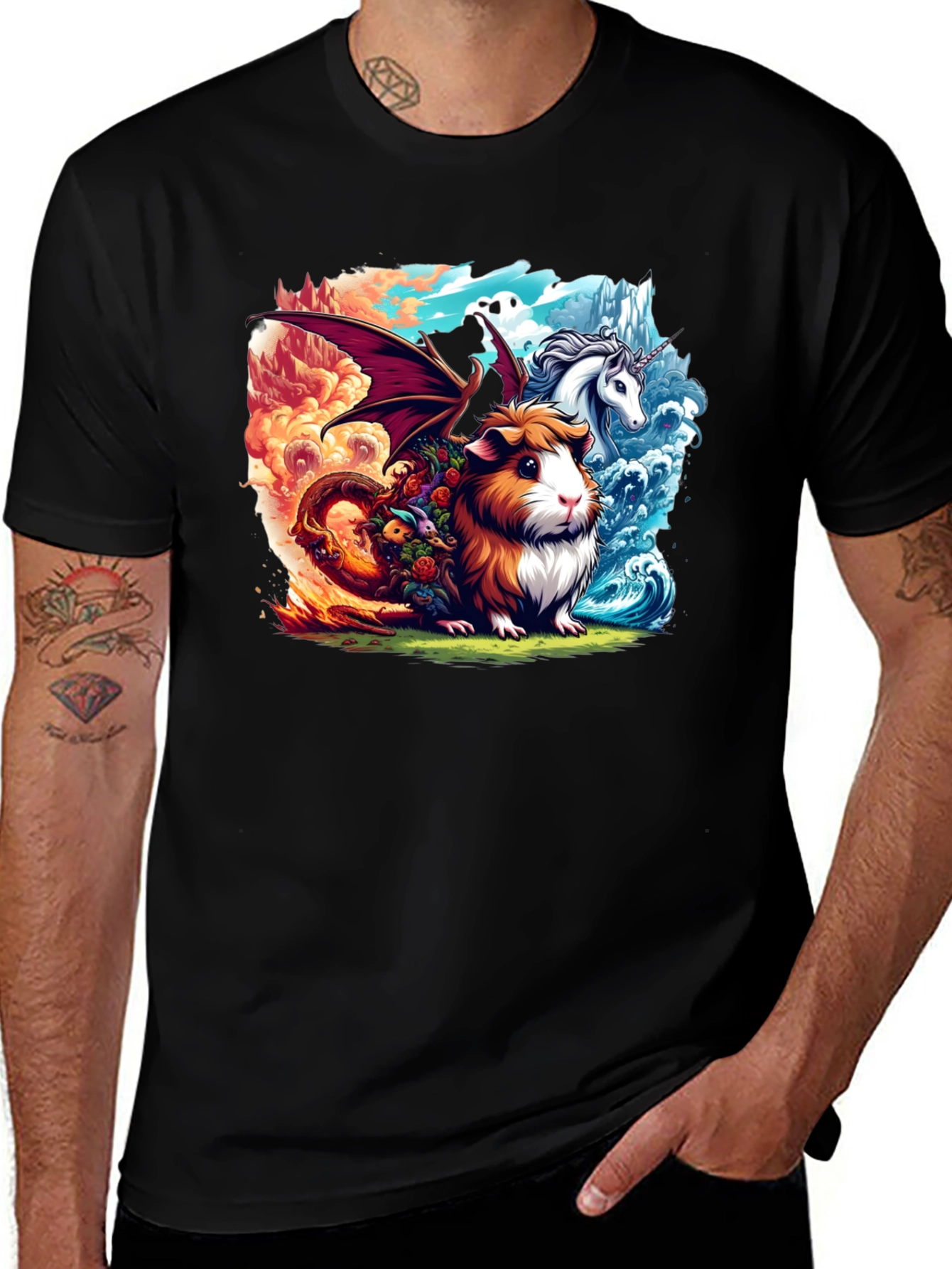 Variant 19 of Guinea Pig Dragon Unicorn T-Shirt