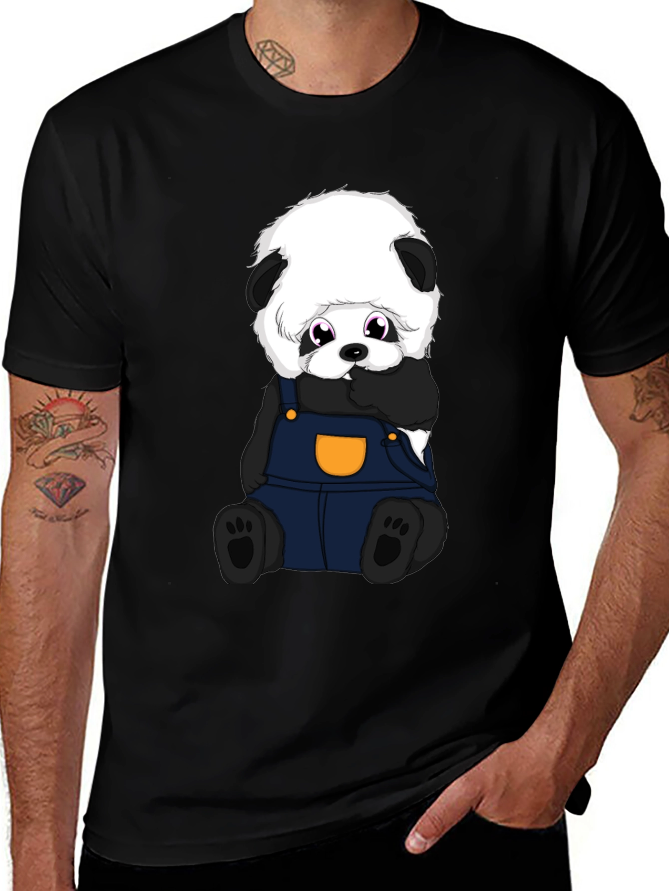 Variant 4 of Cute Panda Bear T-Shirt - Soft Cotton Blend