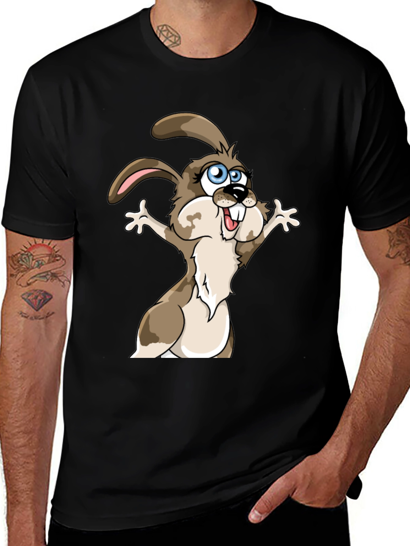 Variant 30 of Funny Cartoon Rabbit Graphic Tee