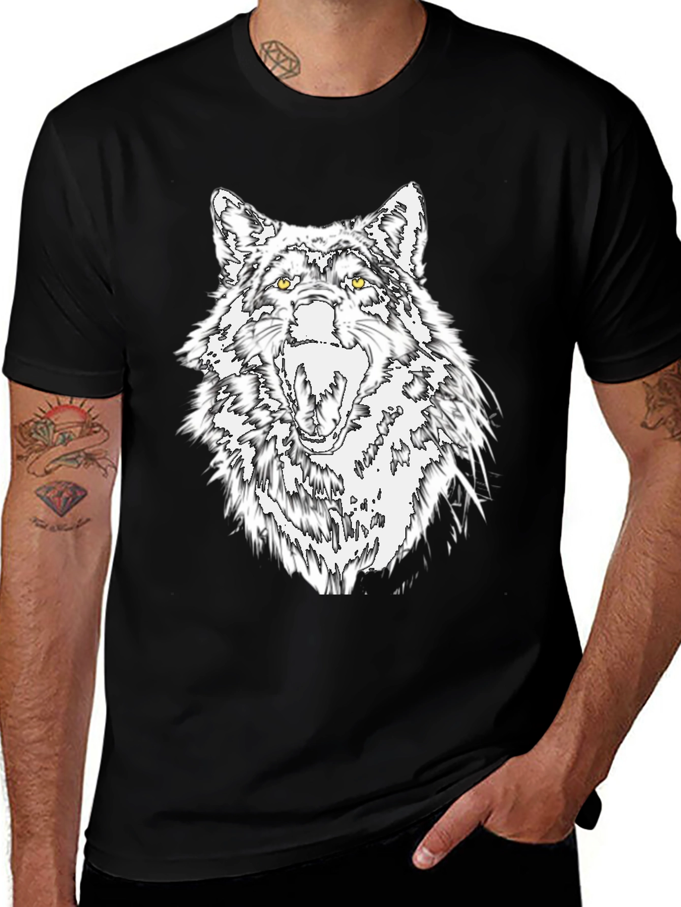 Variant 17 of Wolf Graphic Tee - Fierce & Stylish