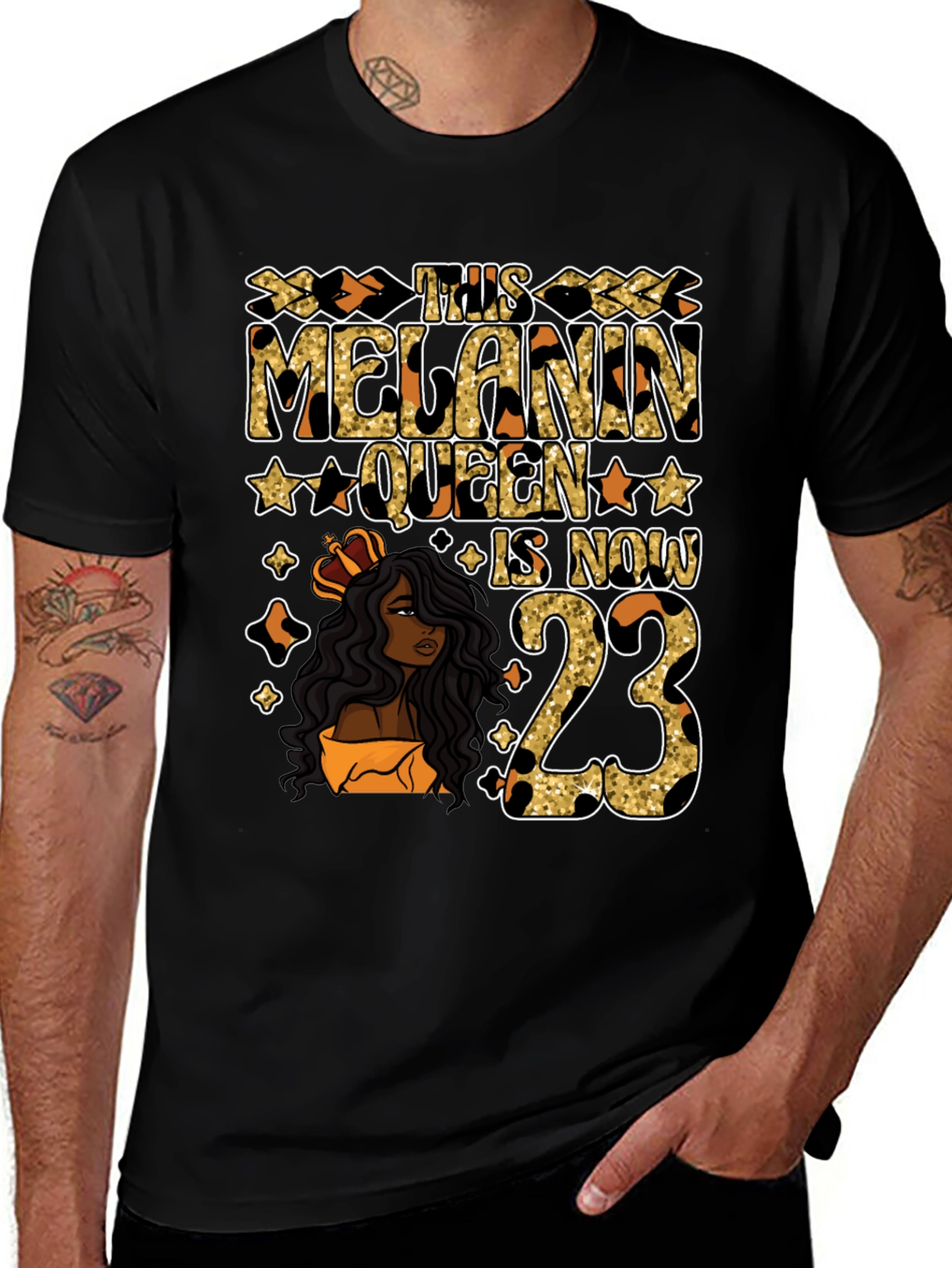 Melanin Queen 23rd Birthday T-Shirt