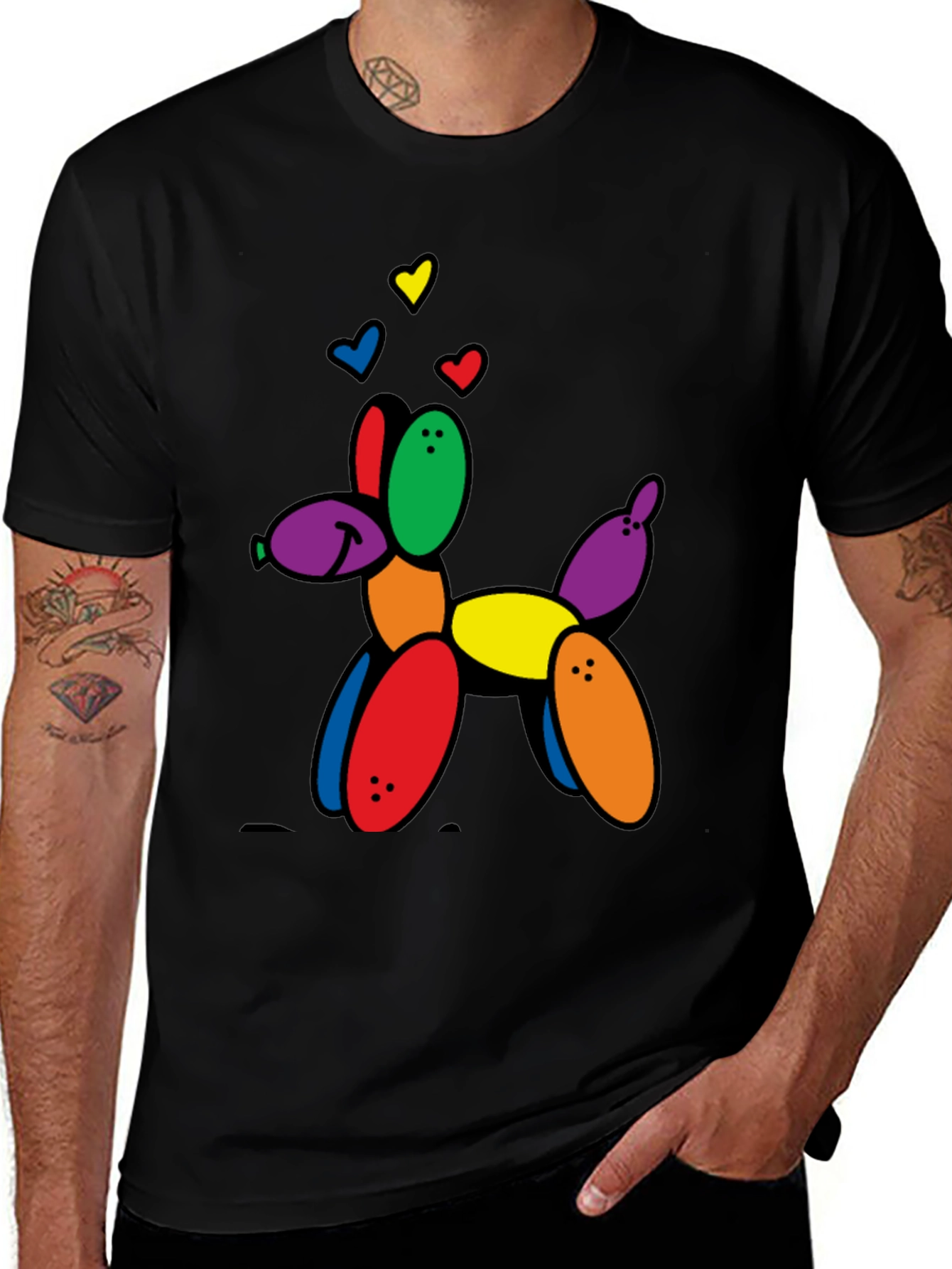 Variant 7 of Balloon Dog Graphic Tee - Novelty Print T-Shirt
