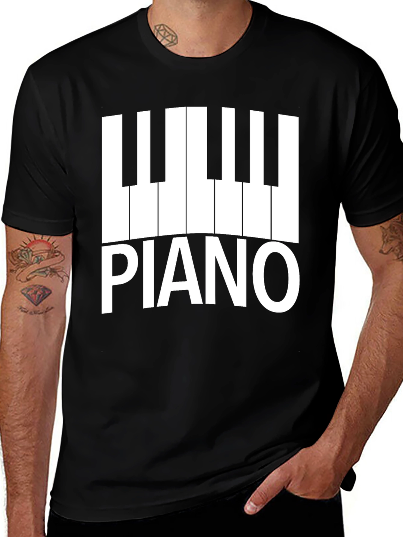 Variant 28 of Piano Keyboard T-Shirt - Music Lover Tee
