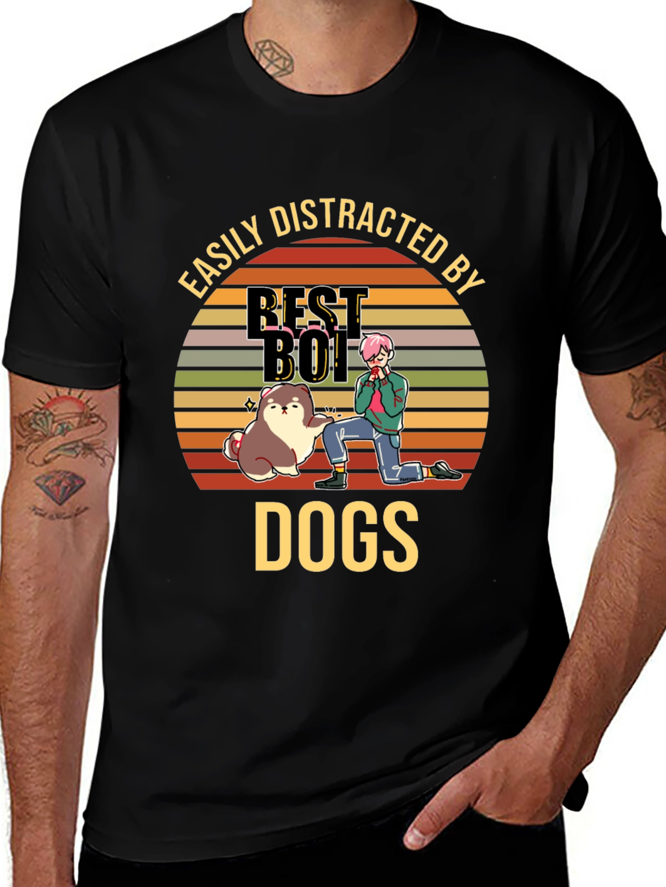 Variant 11 of Easily Distracted By Dogs T-Shirt