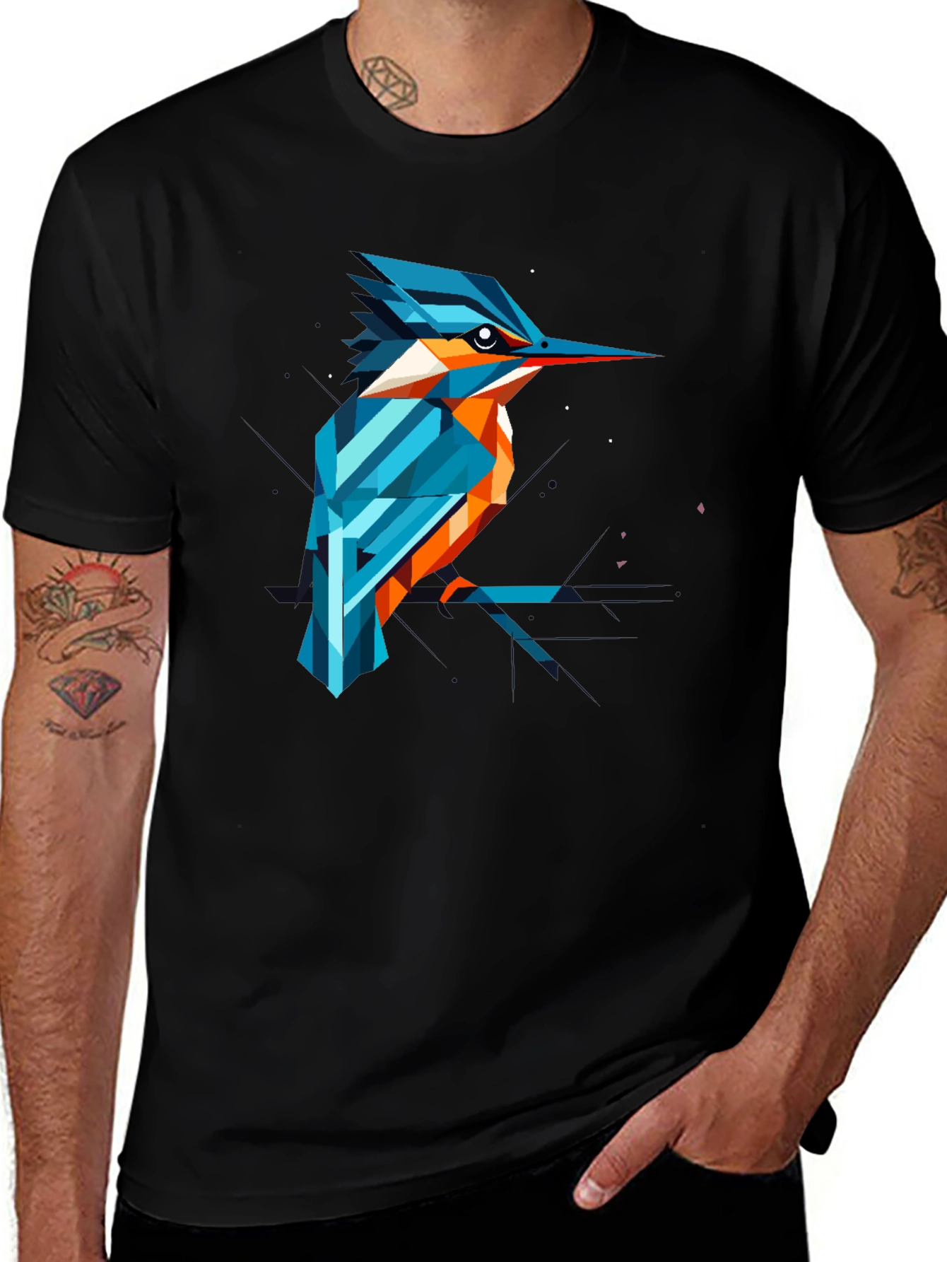 Variant 20 of Geometric Bird Graphic Tee - Modern Design