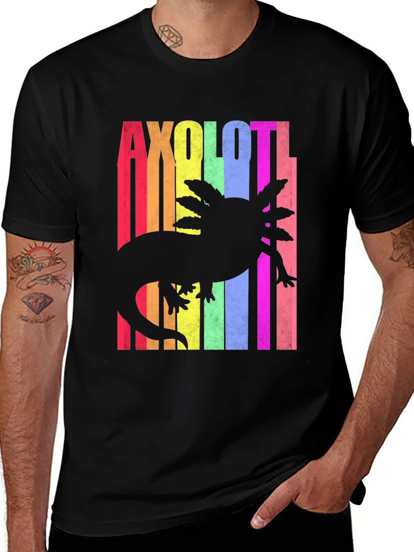 Variant 5 of Axolotl Rainbow T-Shirt - Cute Salamander Tee