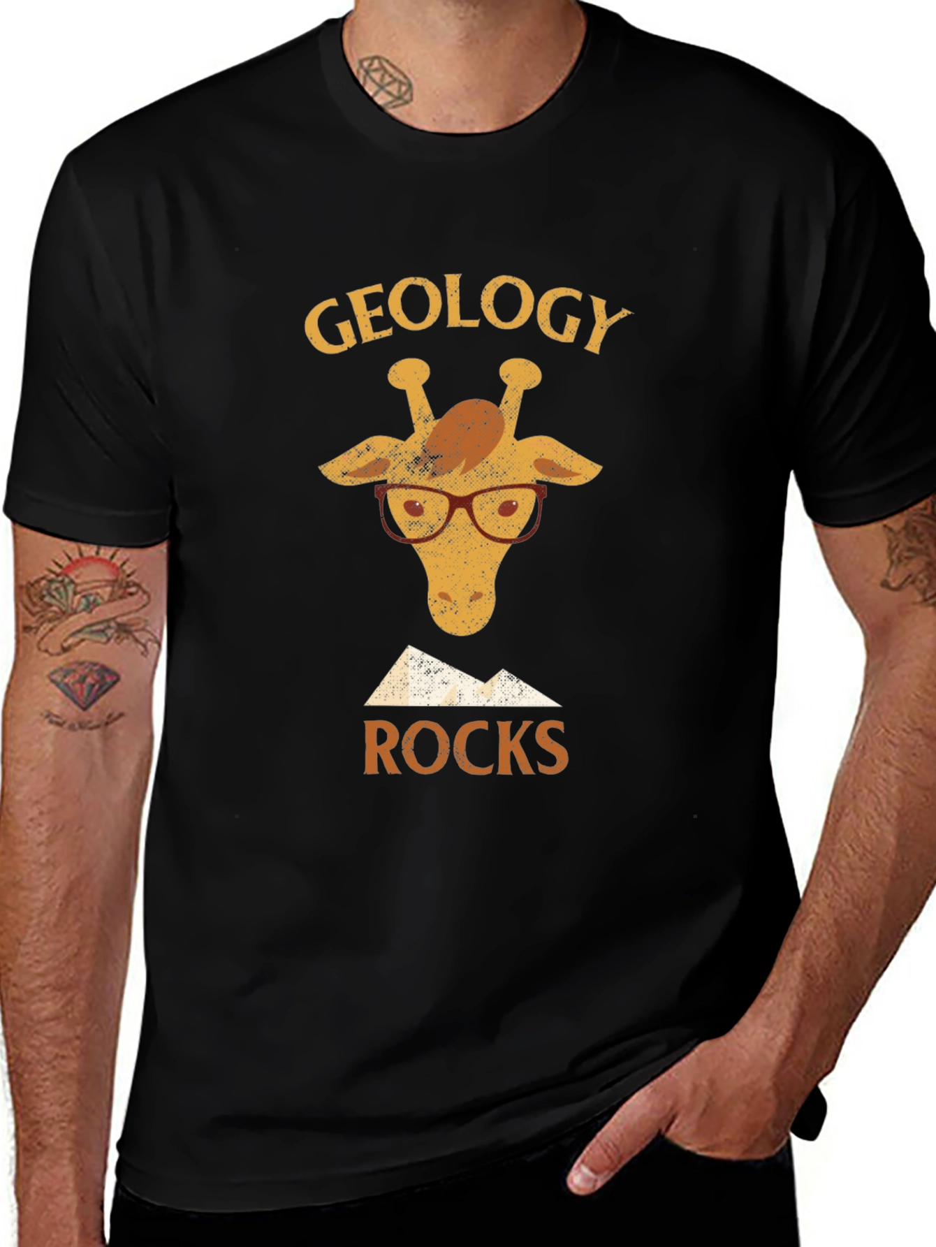 Variant 11 of Geology Giraffe T-Shirt - Geology Rocks!