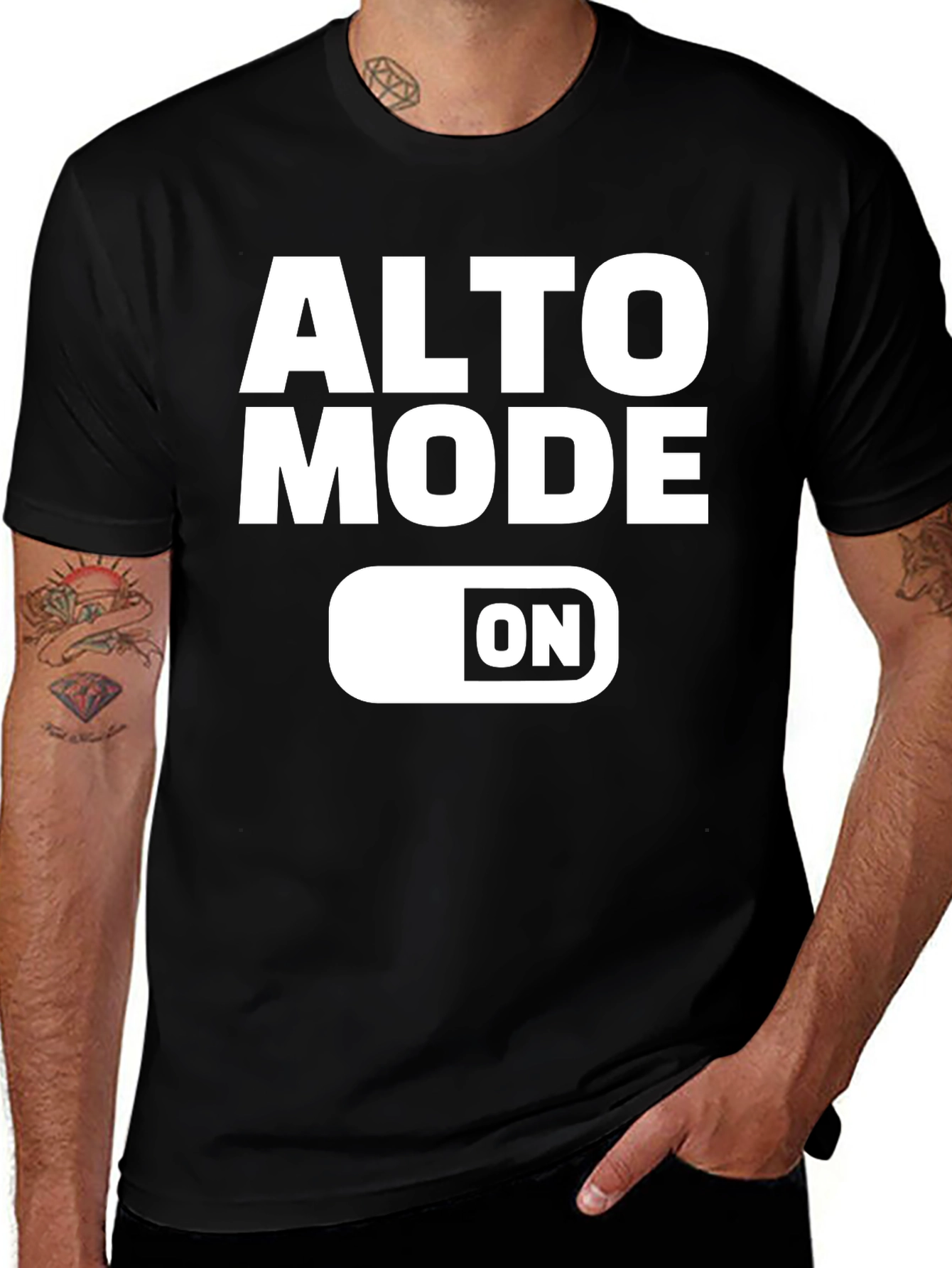 Variant 26 of Alto Mode ON Black Graphic Tee Shirt