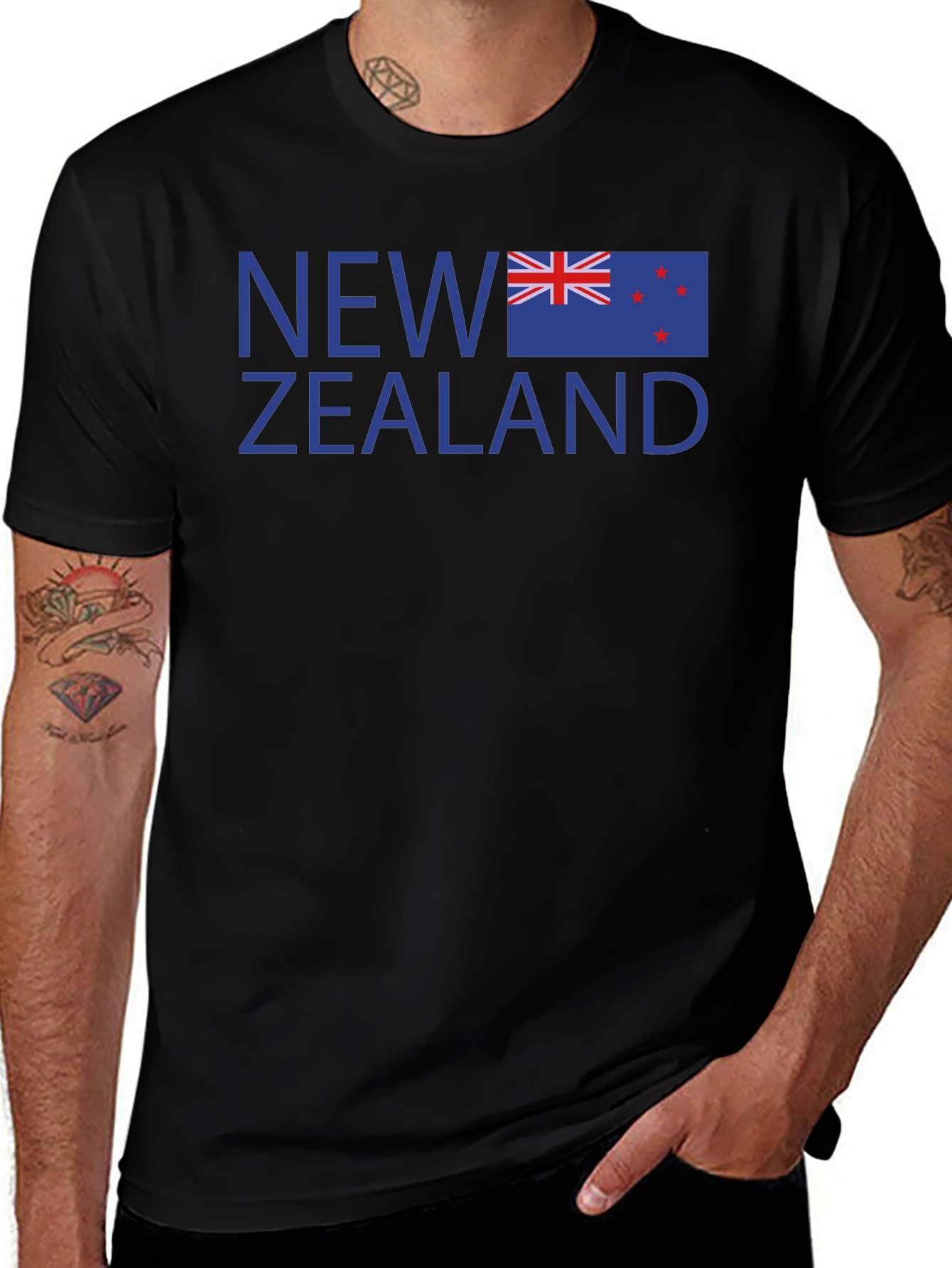 Variant 19 of New Zealand Flag Graphic T-Shirt