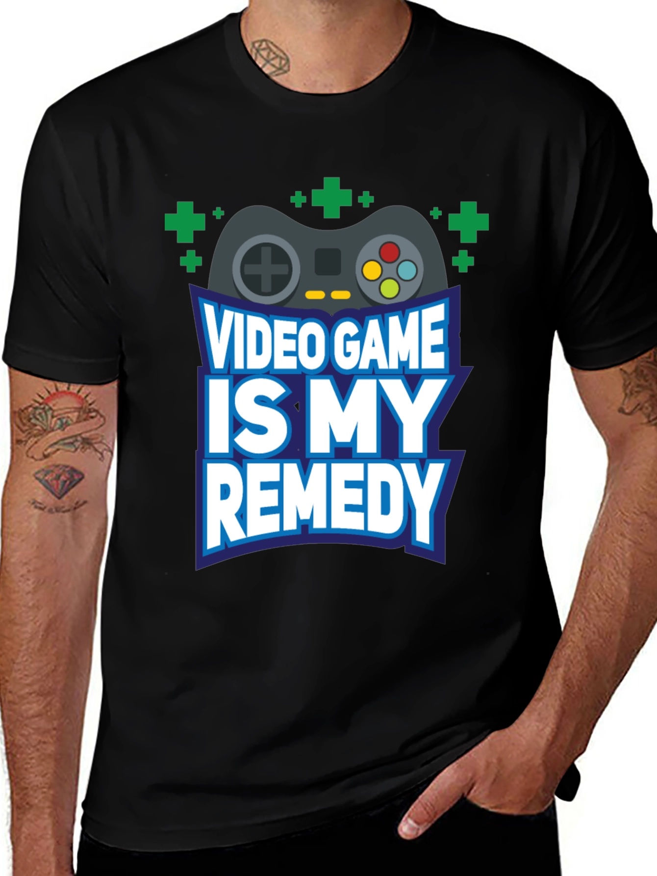 Variant 26 of Video Game Remedy Black Graphic Tee