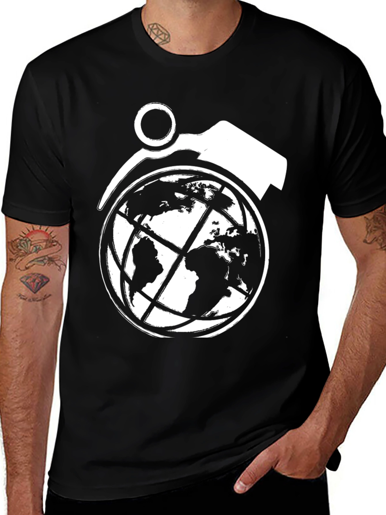 World Grenade Graphic Black T-Shirt