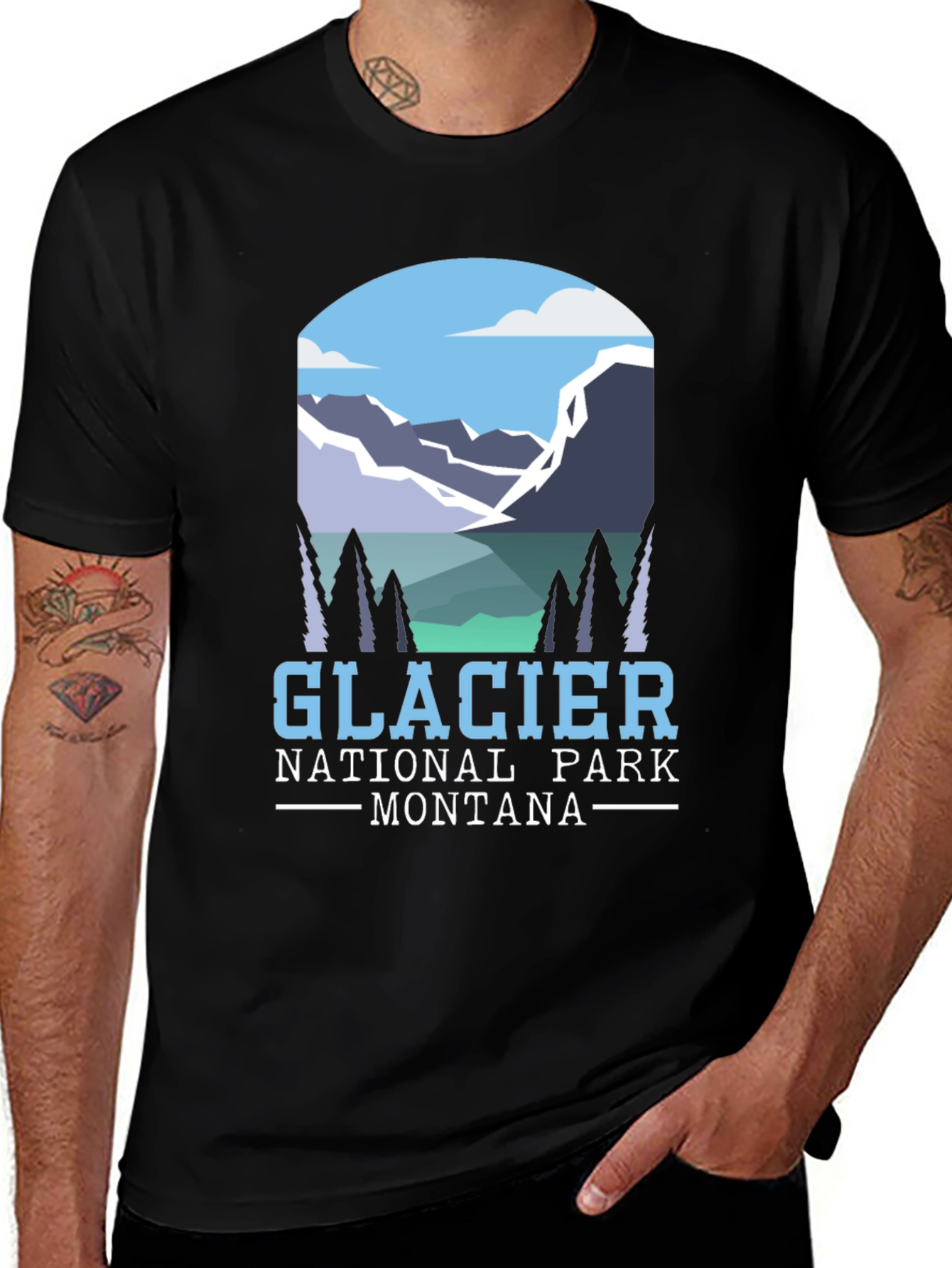 Variant 3 of Glacier National Park Montana T-Shirt
