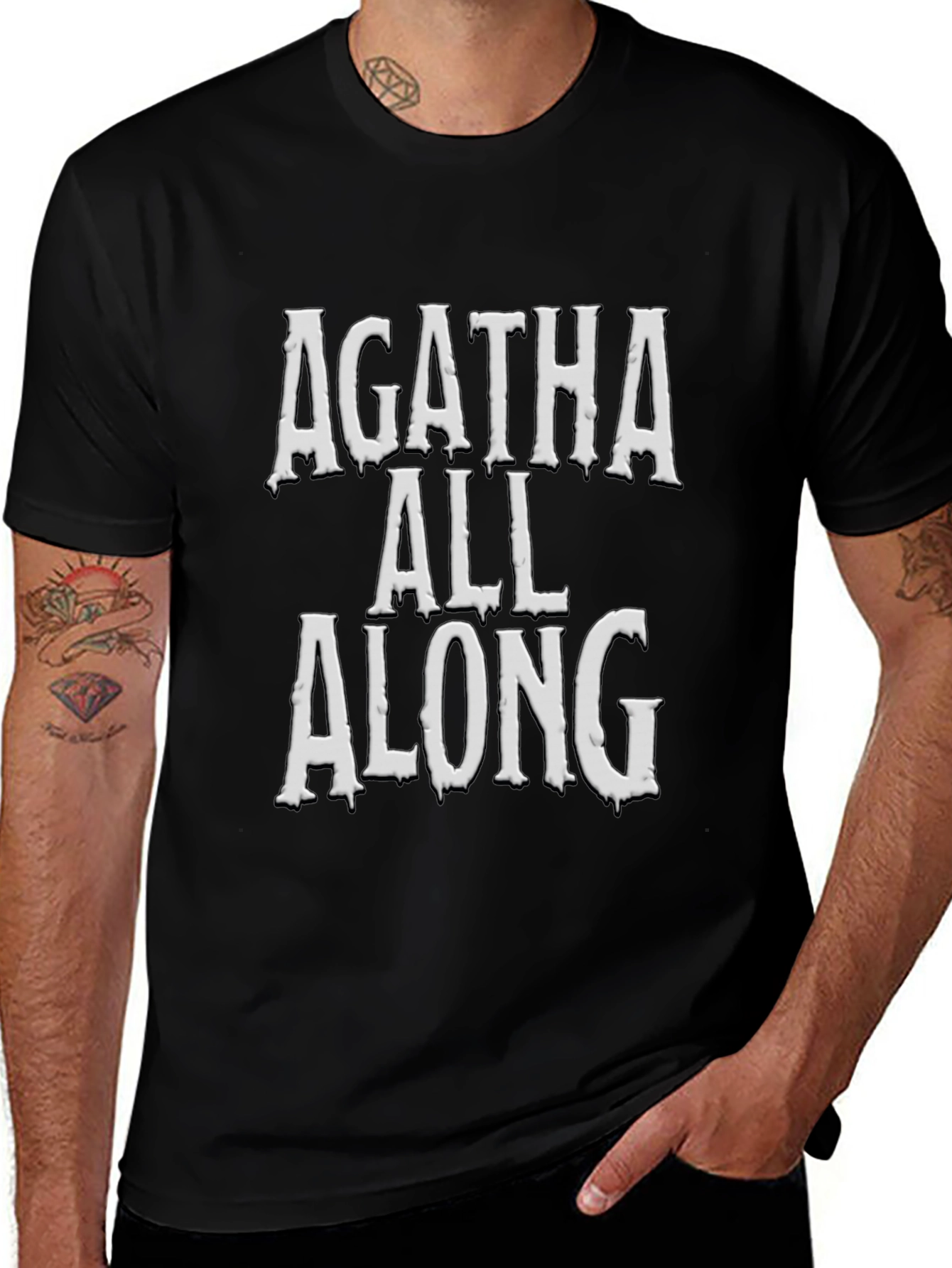 Variant 10 of Agatha All Along Graphic Tee - Black Cotton T-Shirt
