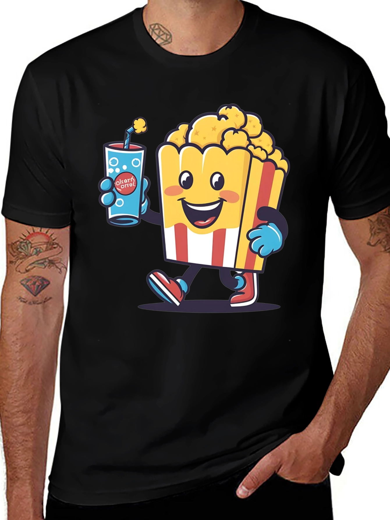 Variant 21 of Cartoon Popcorn & Drink T-Shirt