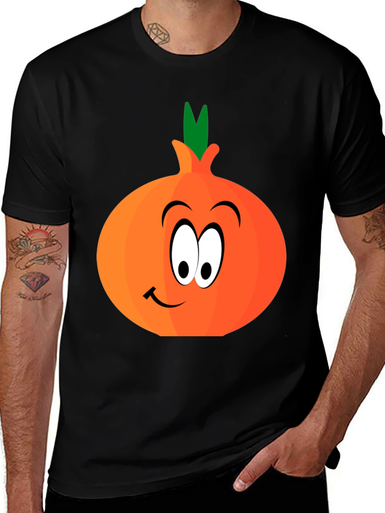Variant 16 of Cartoon Onion Graphic Tee - Fun Food Shirt