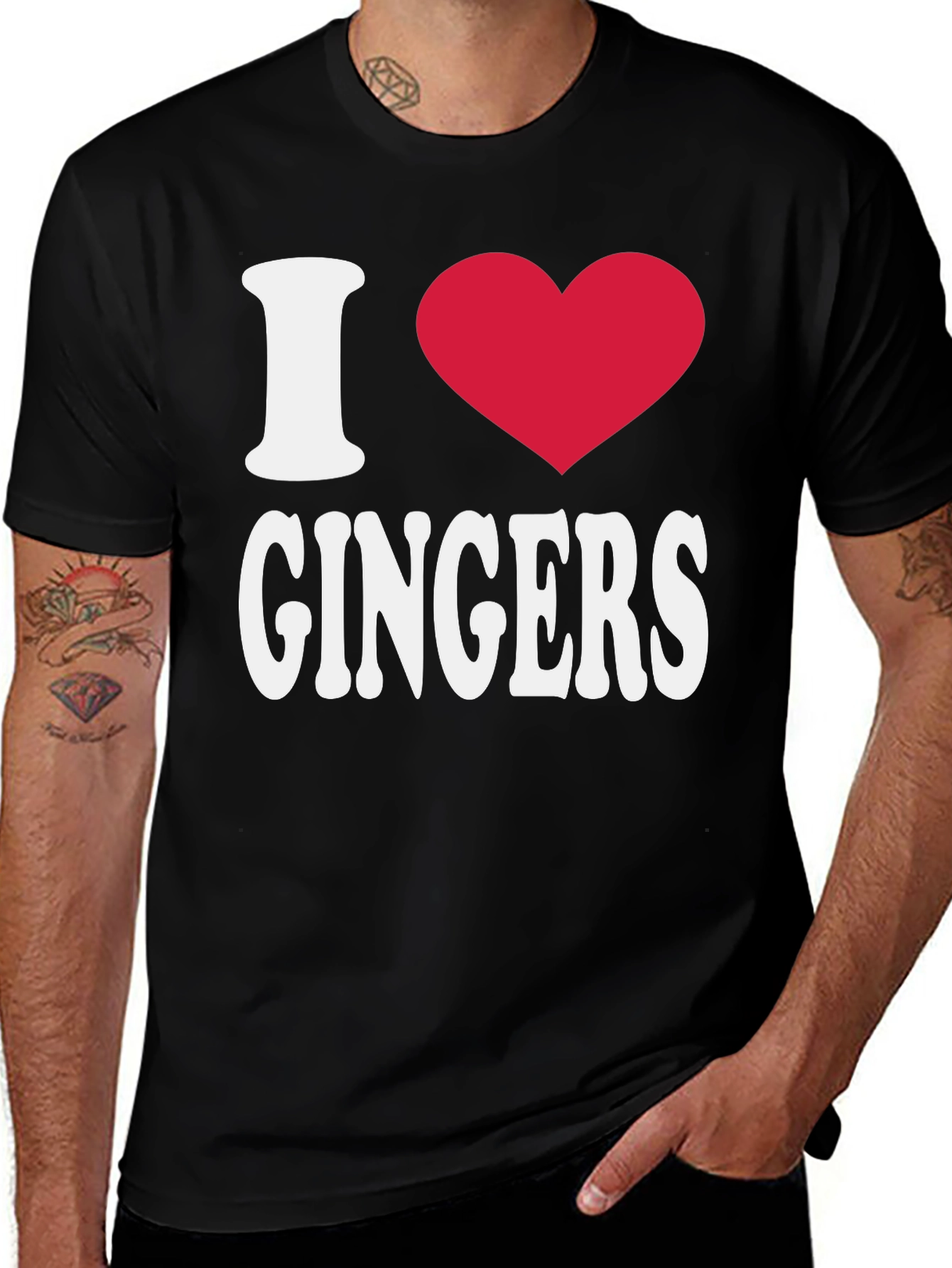 Variant 4 of I Heart Gingers T-Shirt - Novelty Tee