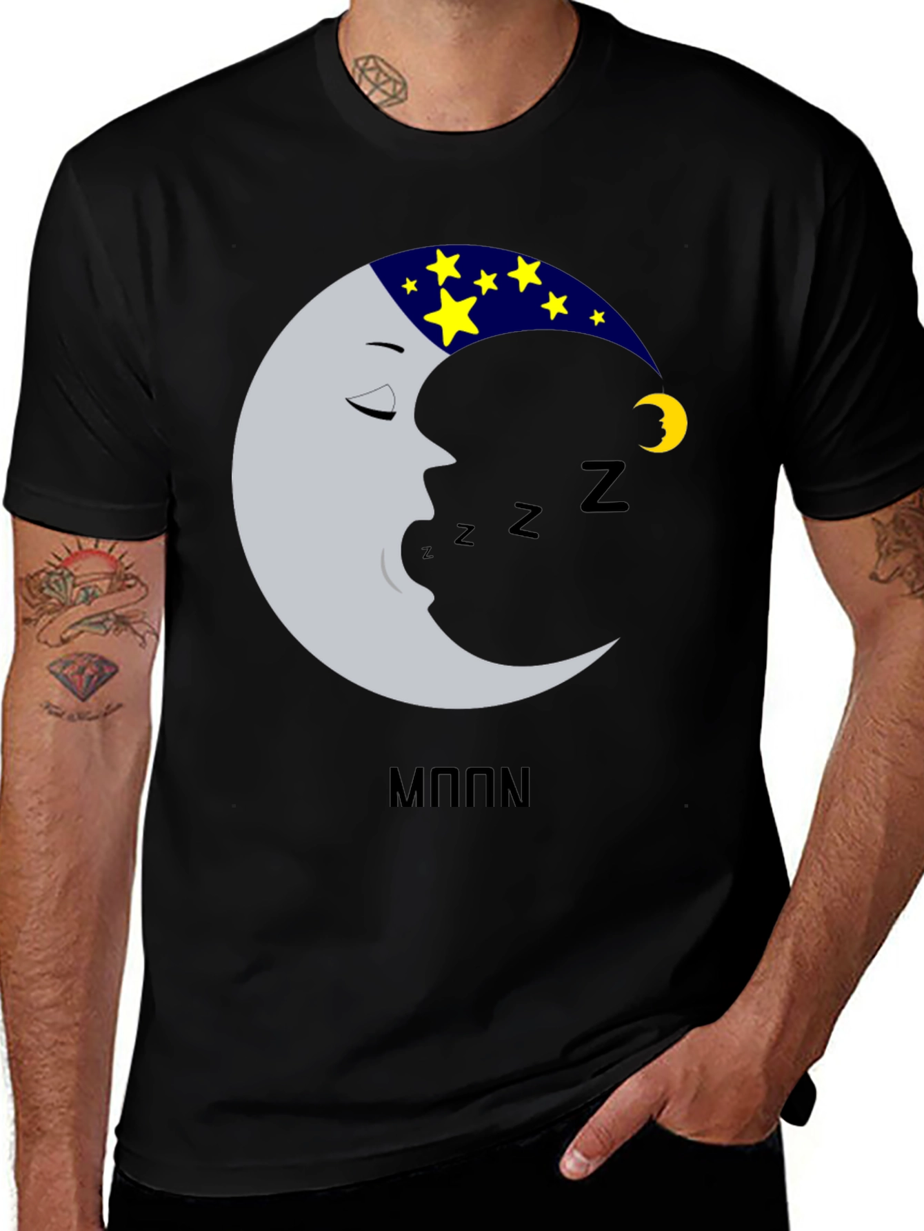 Variant 19 of Sleeping Moon T-Shirt - Dreamy Design