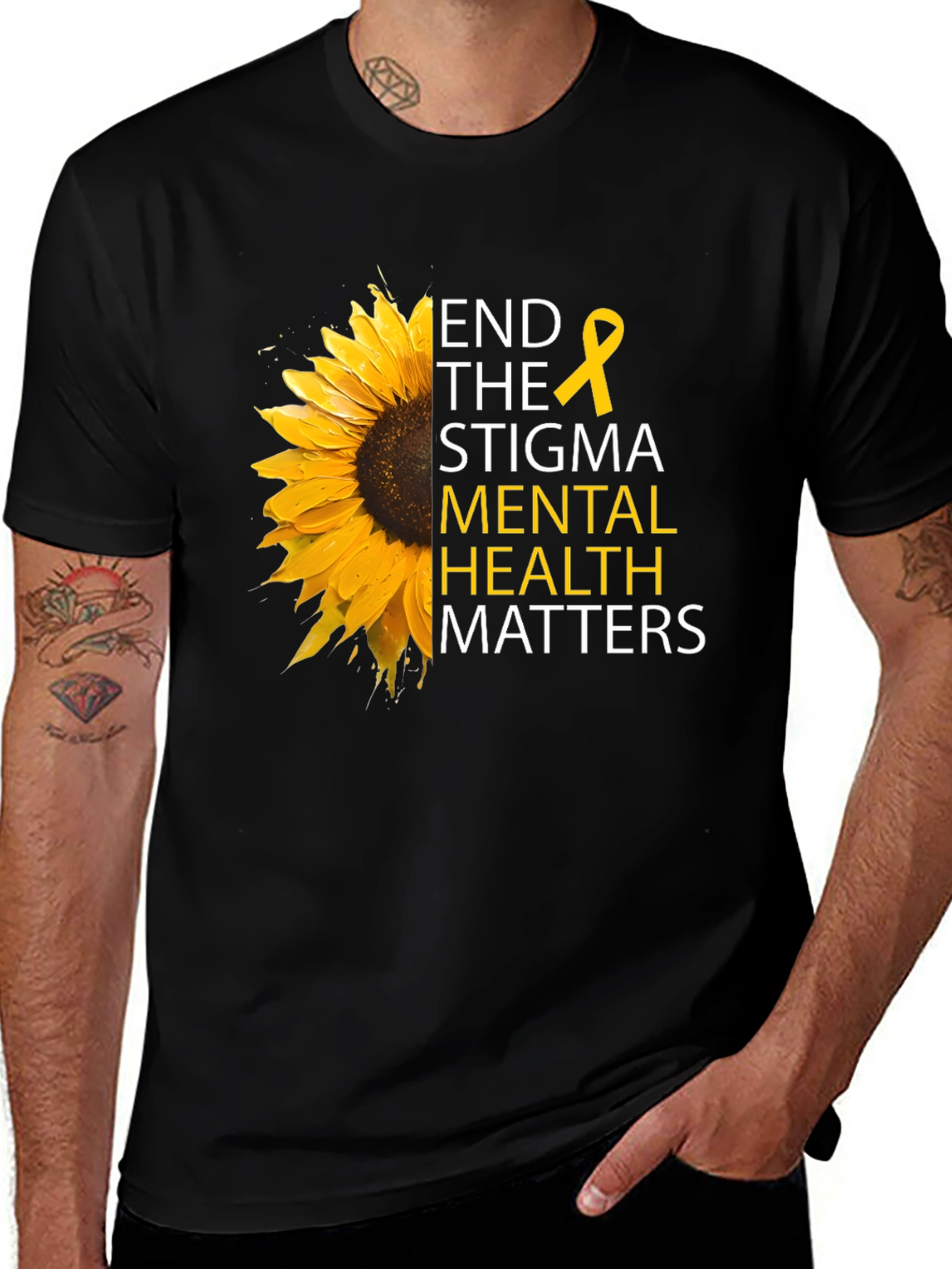 Variant 9 of Mental Health Matters Sunflower T-Shirt