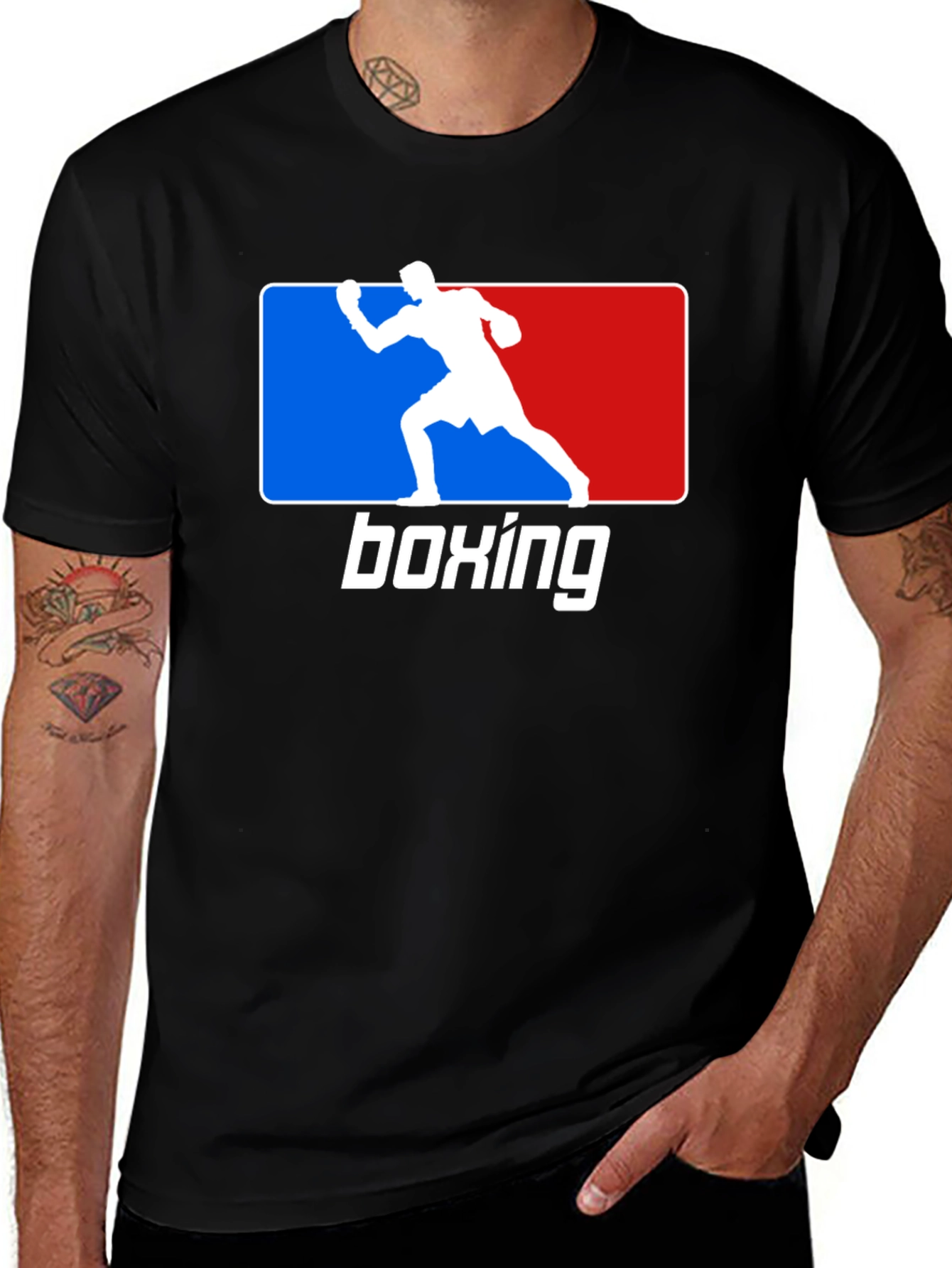 Variant 20 of Boxing Graphic T-Shirt - Black