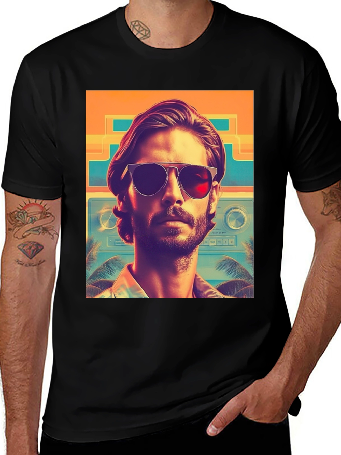 Variant 19 of Retro Vibe Graphic Tee - Sunglasses Cool