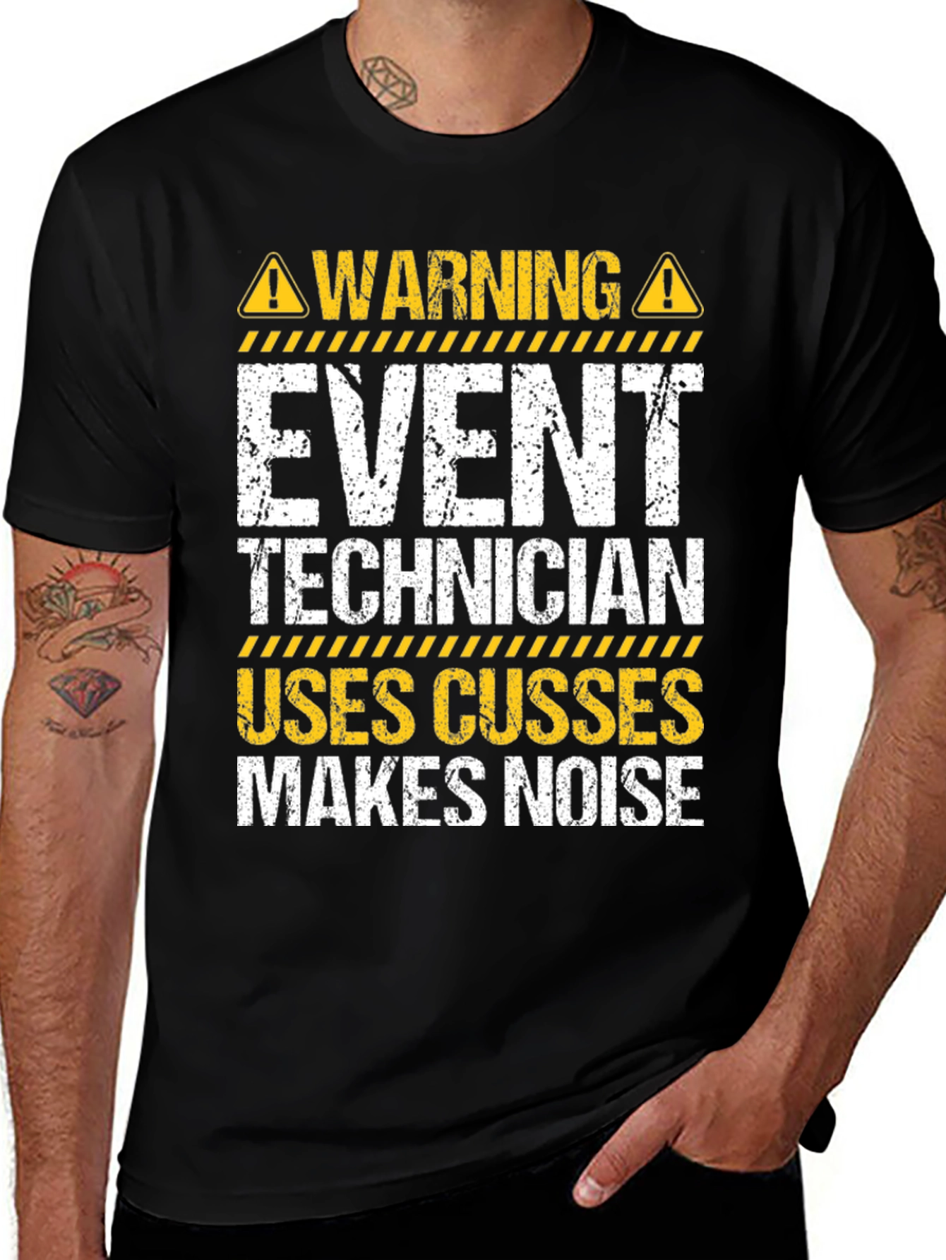 Variant 16 of Event Technician Warning T-Shirt